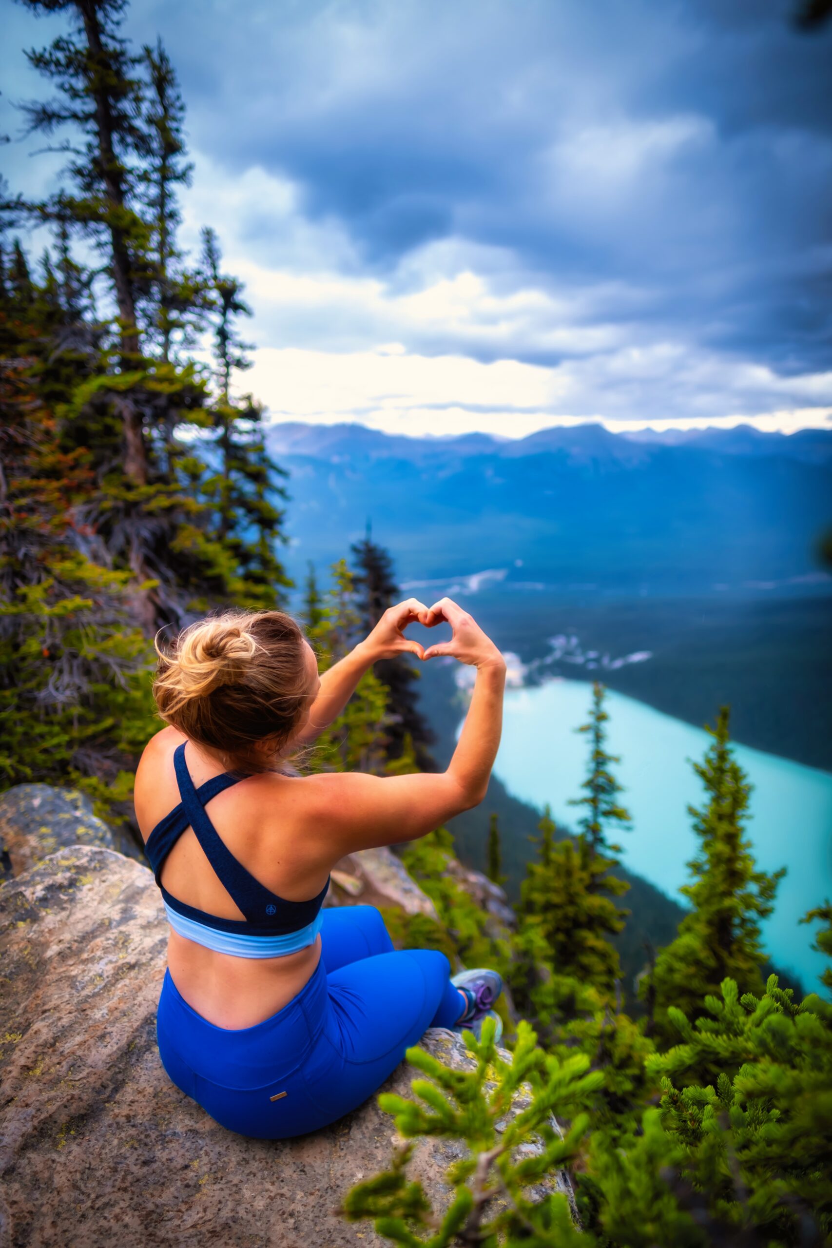 Lake Louise from the Big Beehive in July