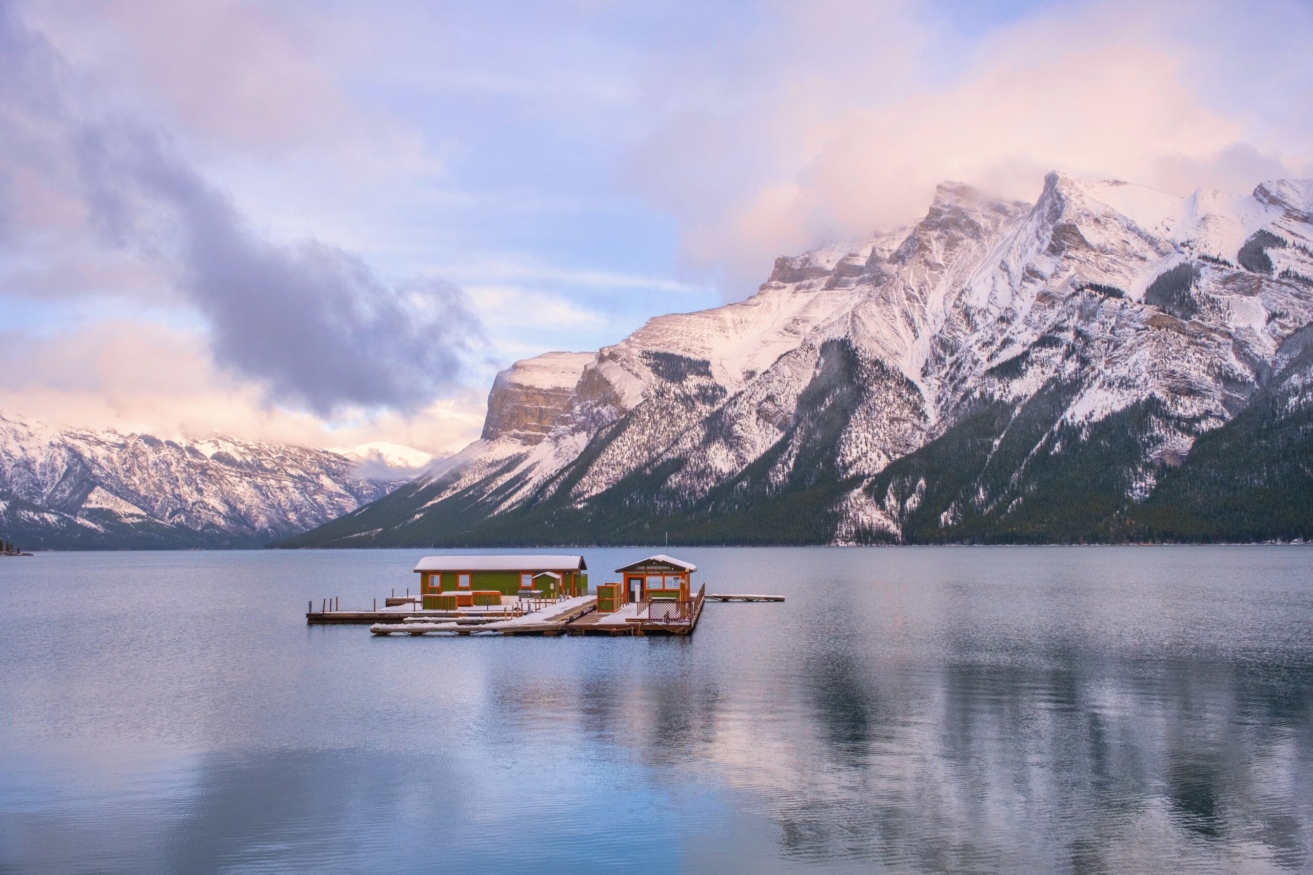 Lake Minnewanka in the shoulder season