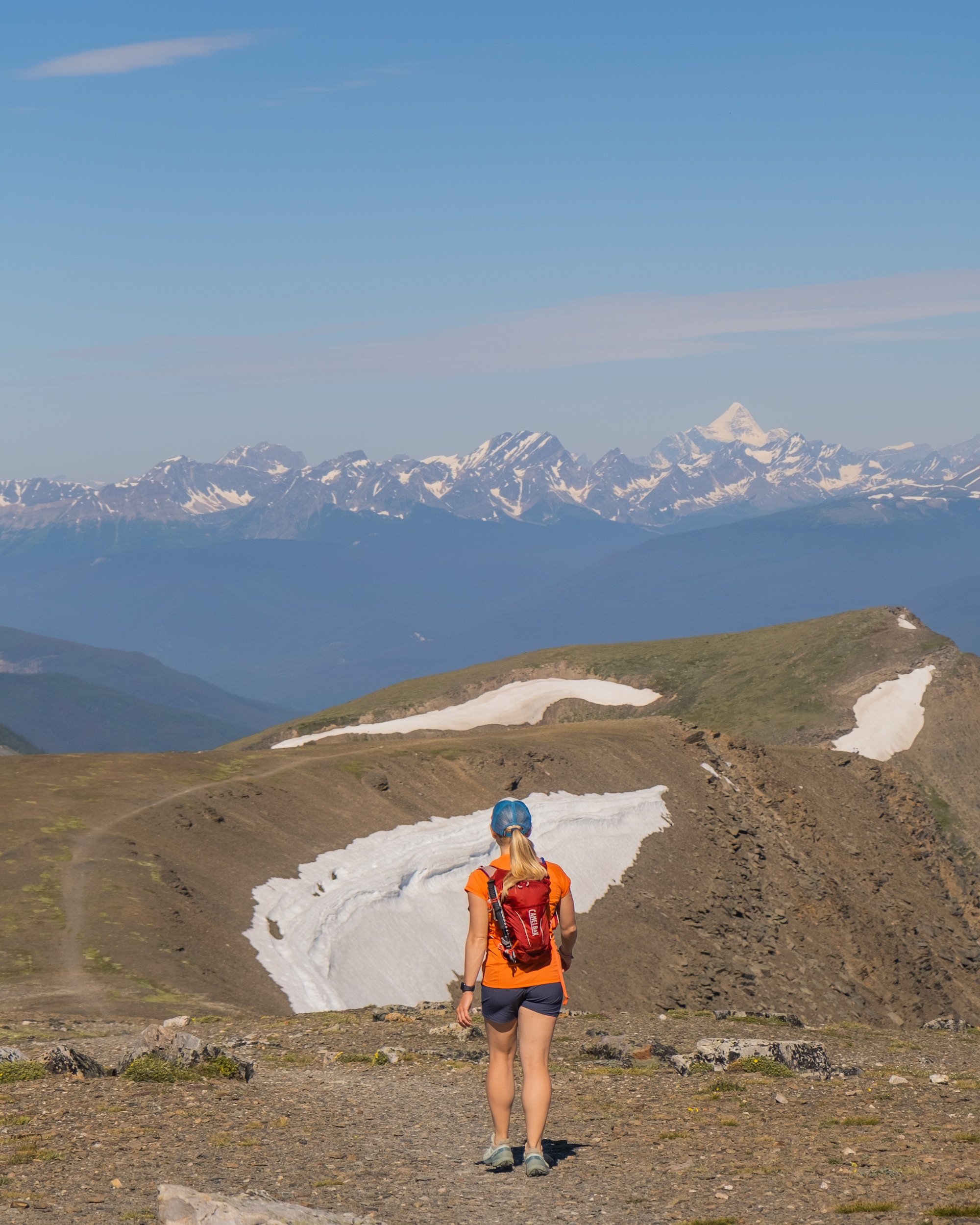 Natasha Hiking Along Indian Ridge In Jasper