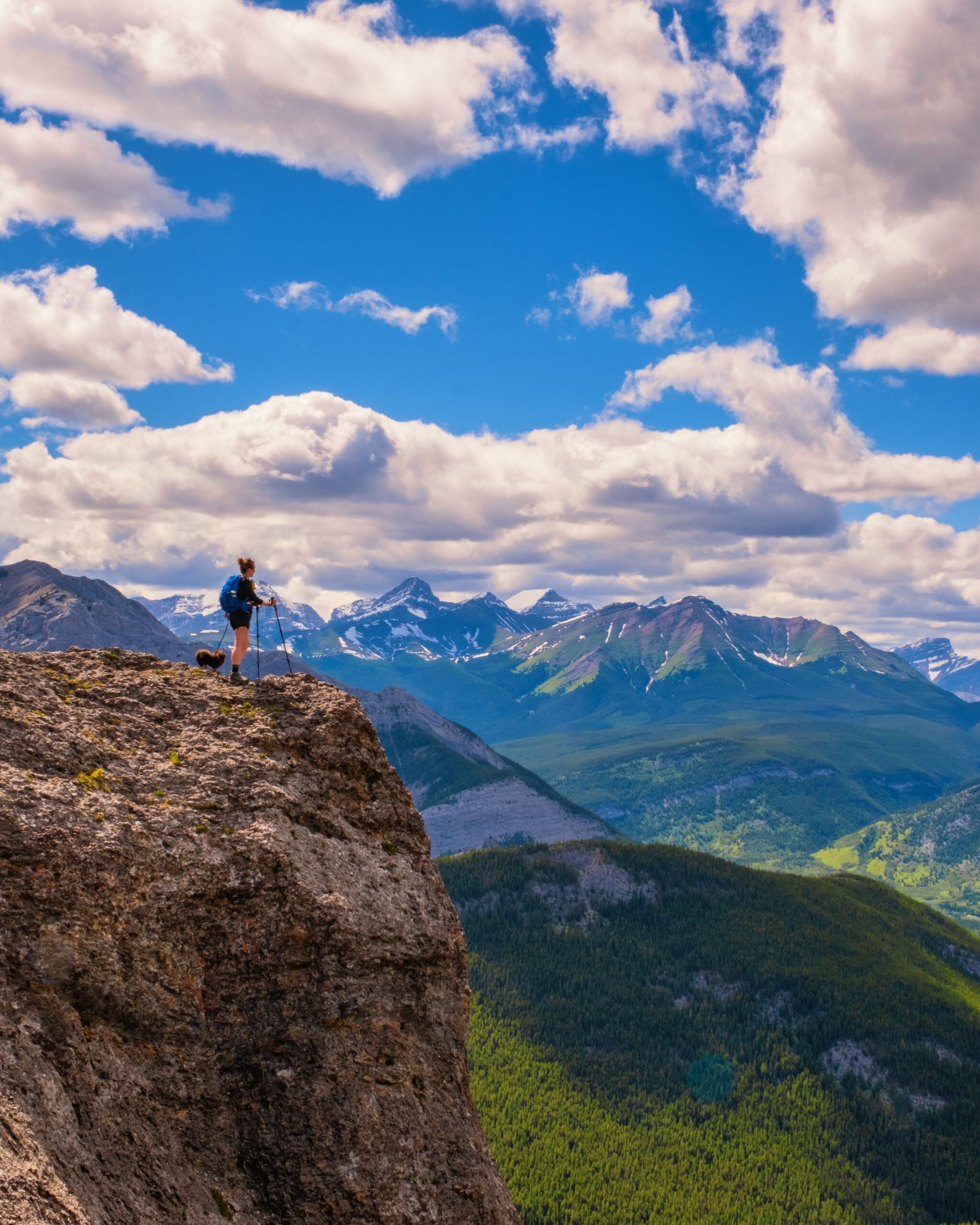 Hiker Along The Summit Of Porcupine Ridge