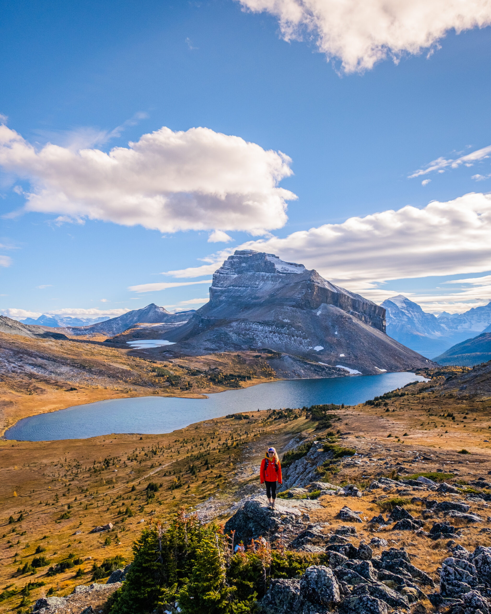 Posing in front of Ptarmigan Lake