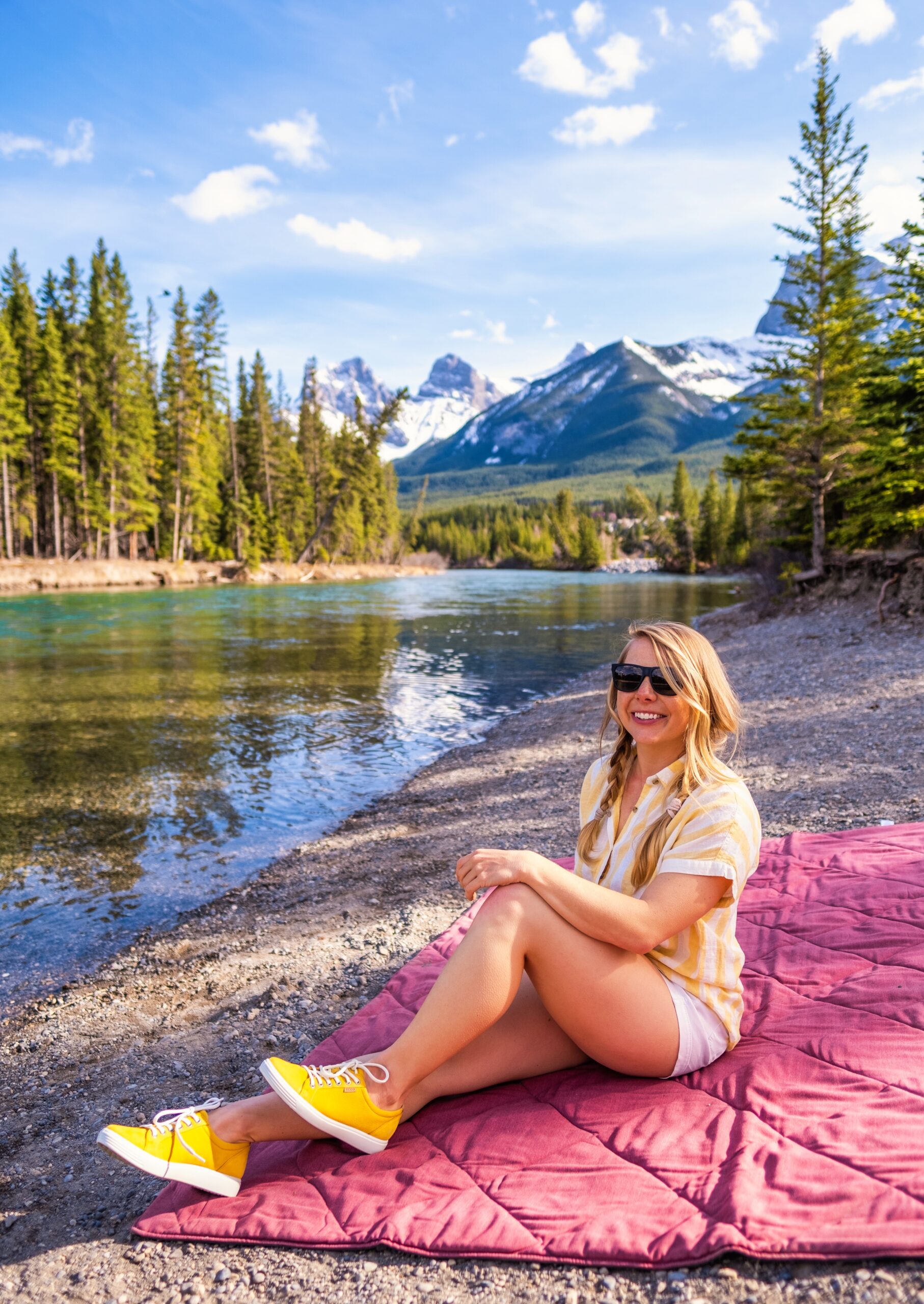 Sitting by the Bow River in May