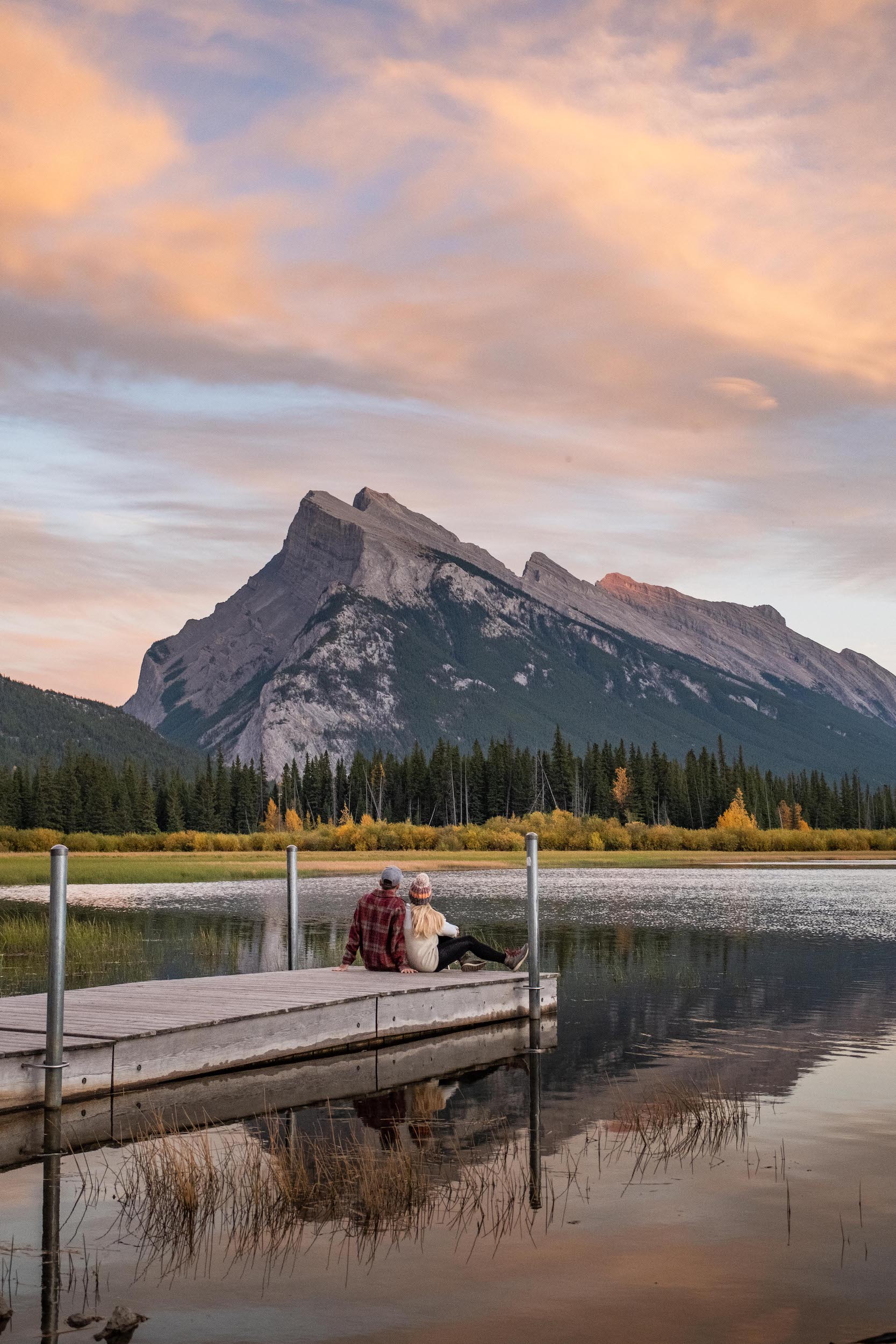 Vermilion Lakes Sunset Couple