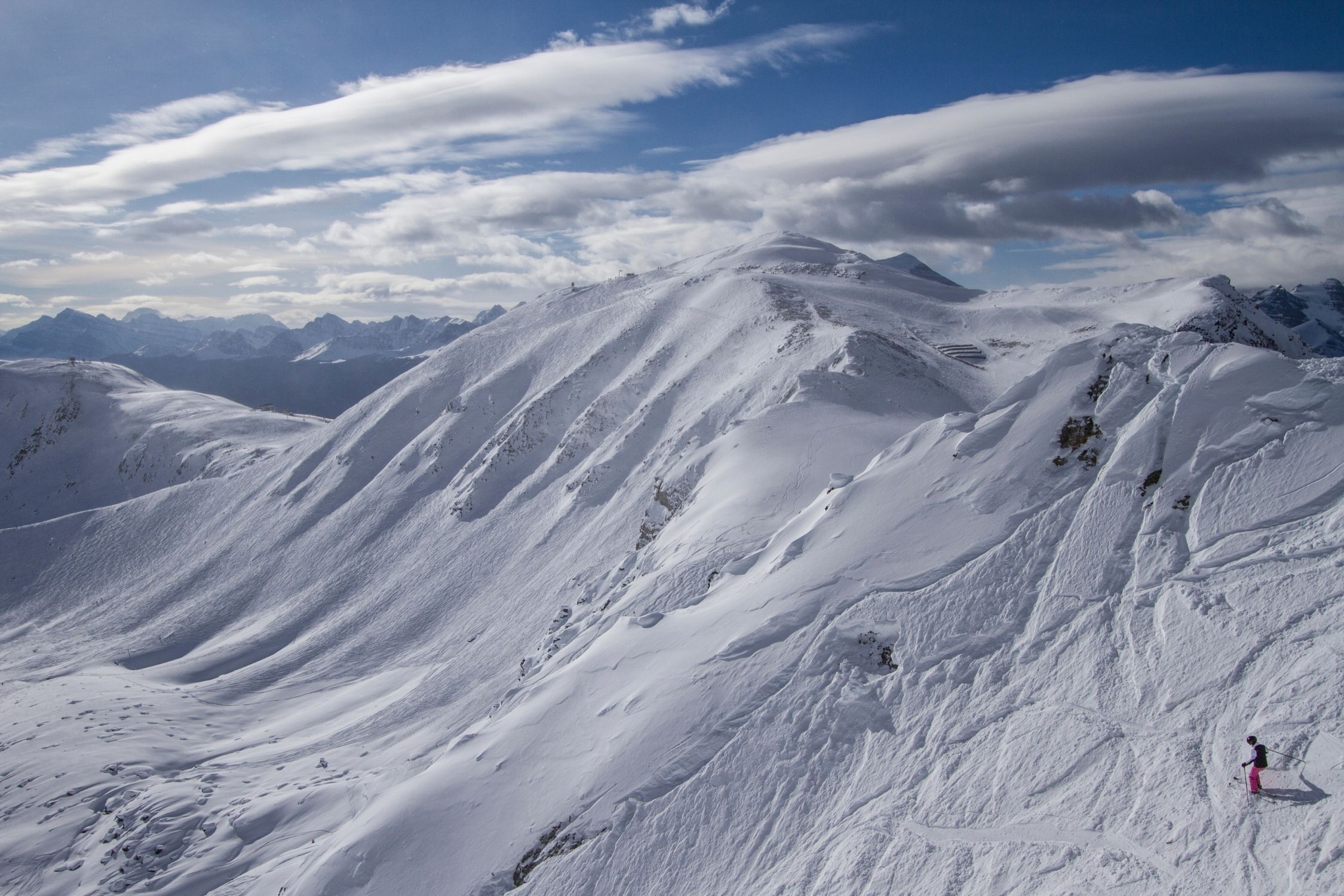 The backside of Lake Louise Ski Resort