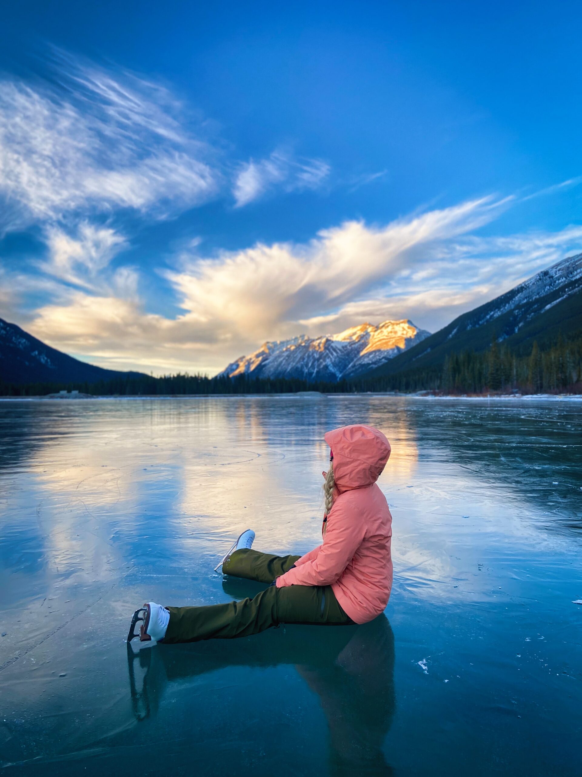 skating in canmore - goat pond