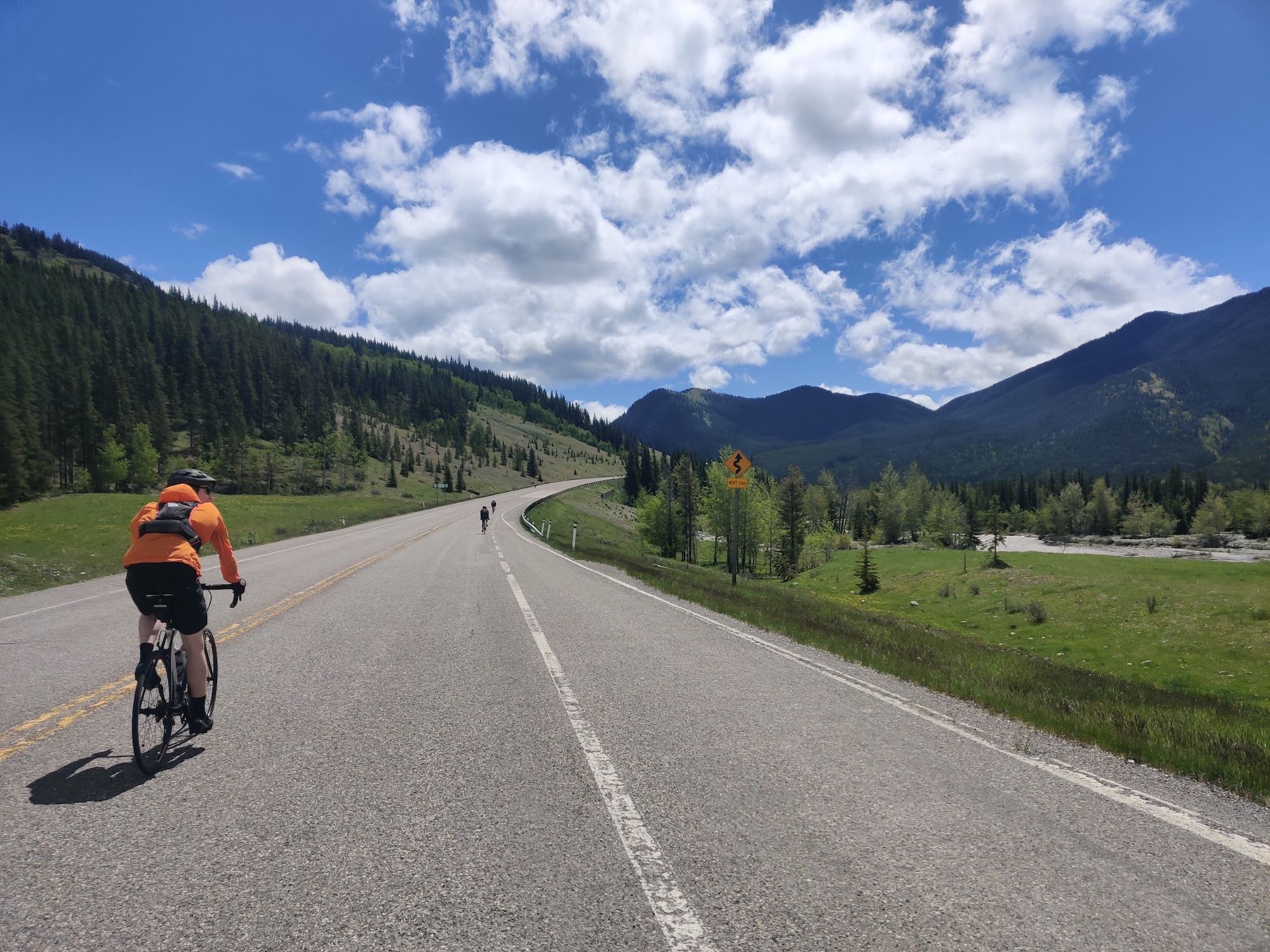 Highwood Pass on Bike During Road Closure