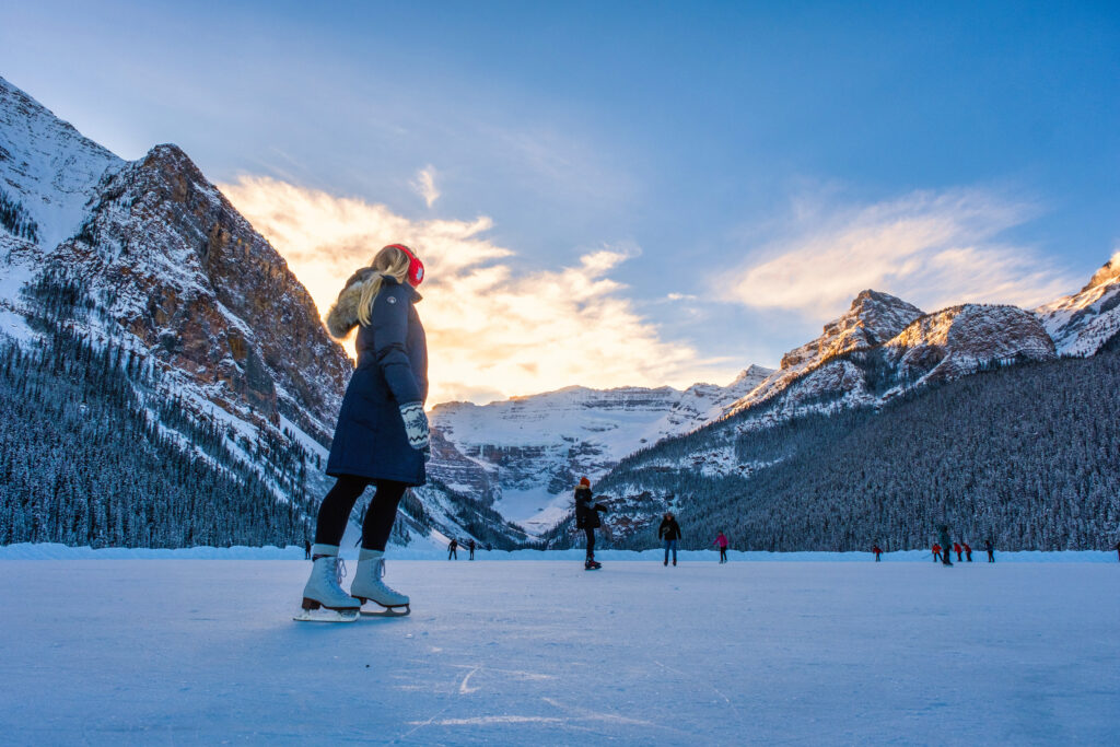 Lake Louise Ice Skating is one of our favorite Banff Activities