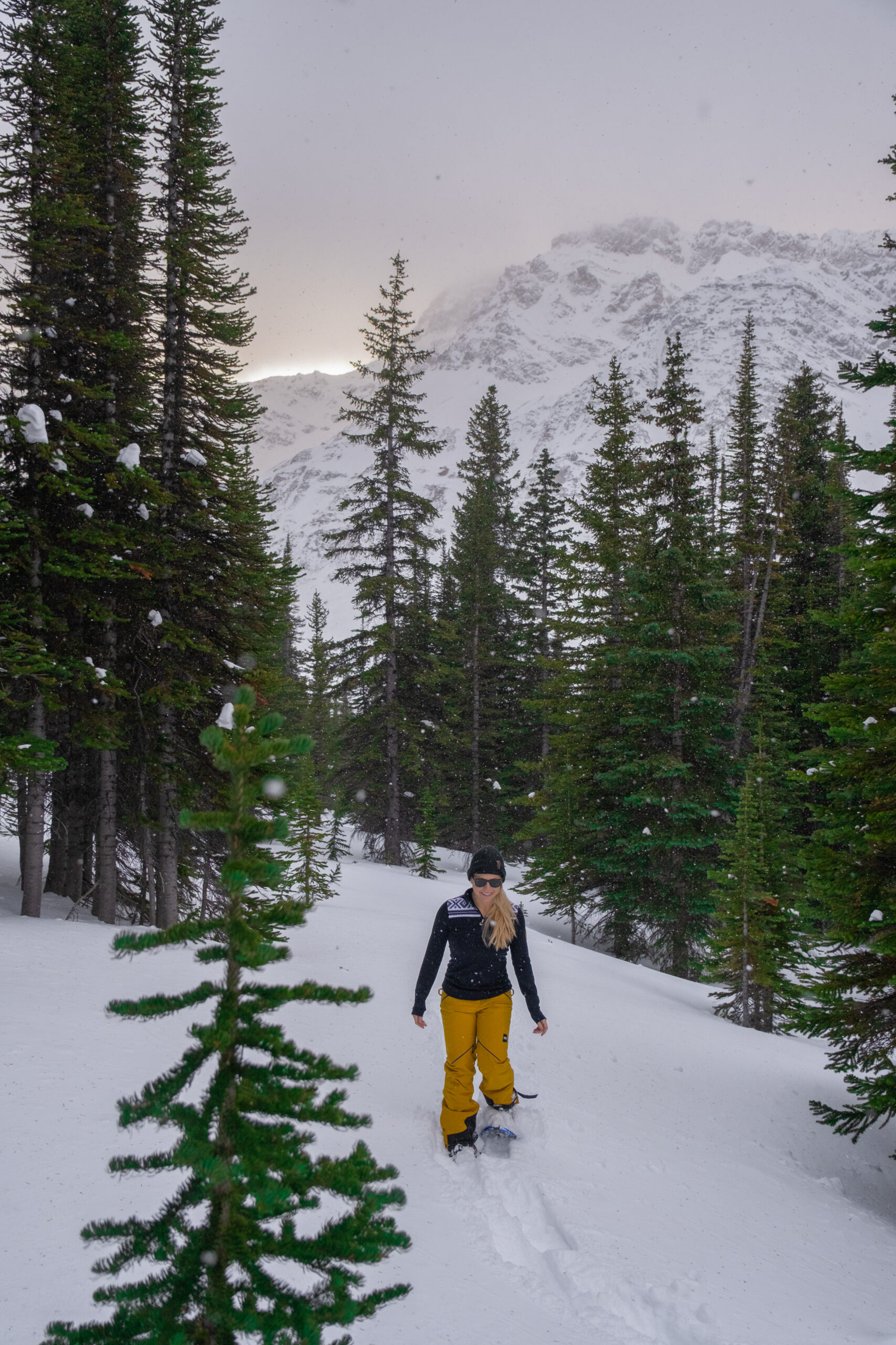 Snowshoeing in November