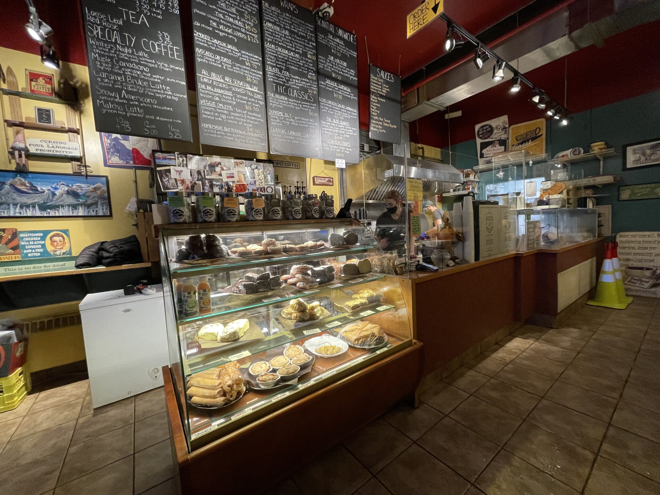 Trailhead Cafe Interior at Lake Lousie Village