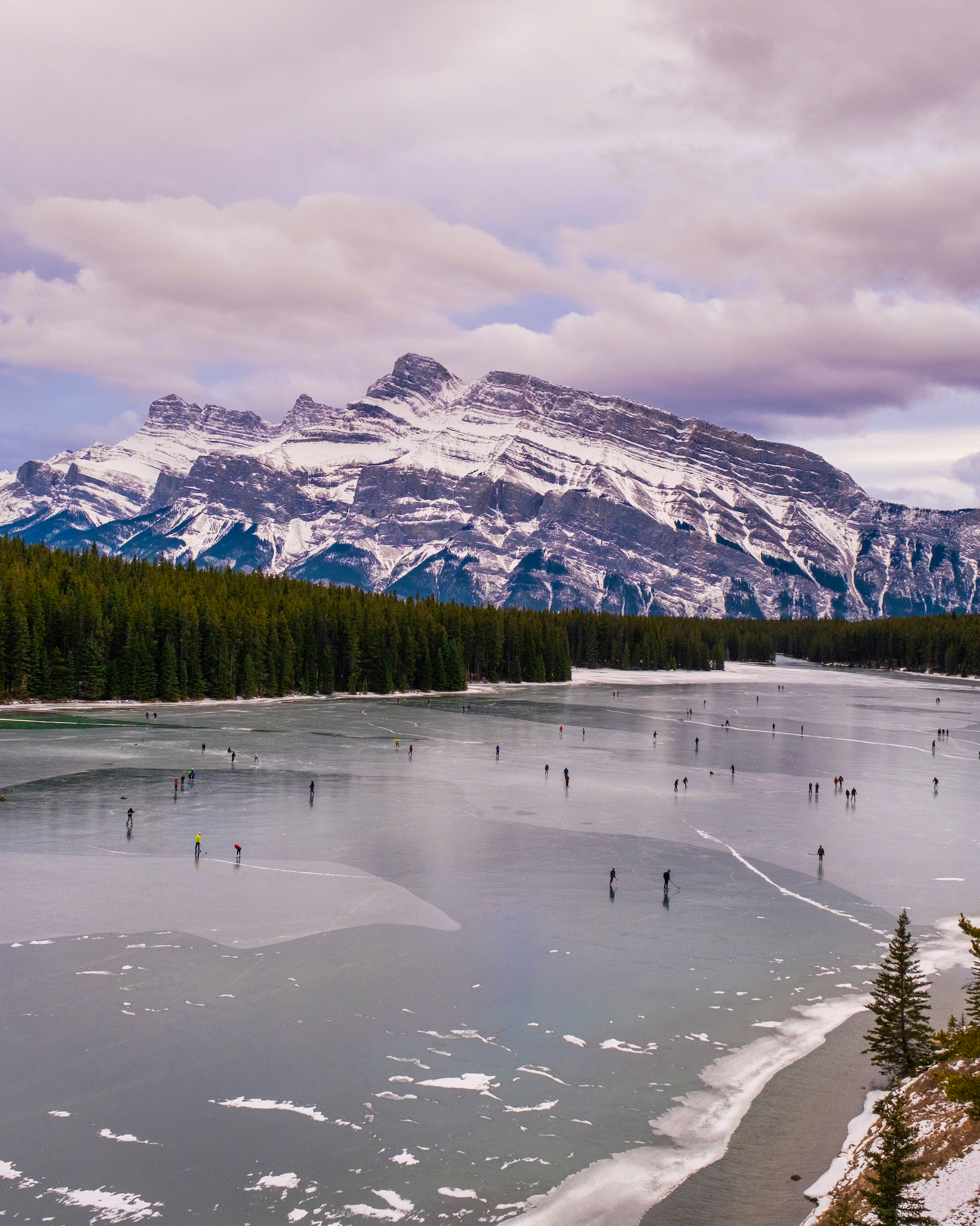 two jack lake ice skating