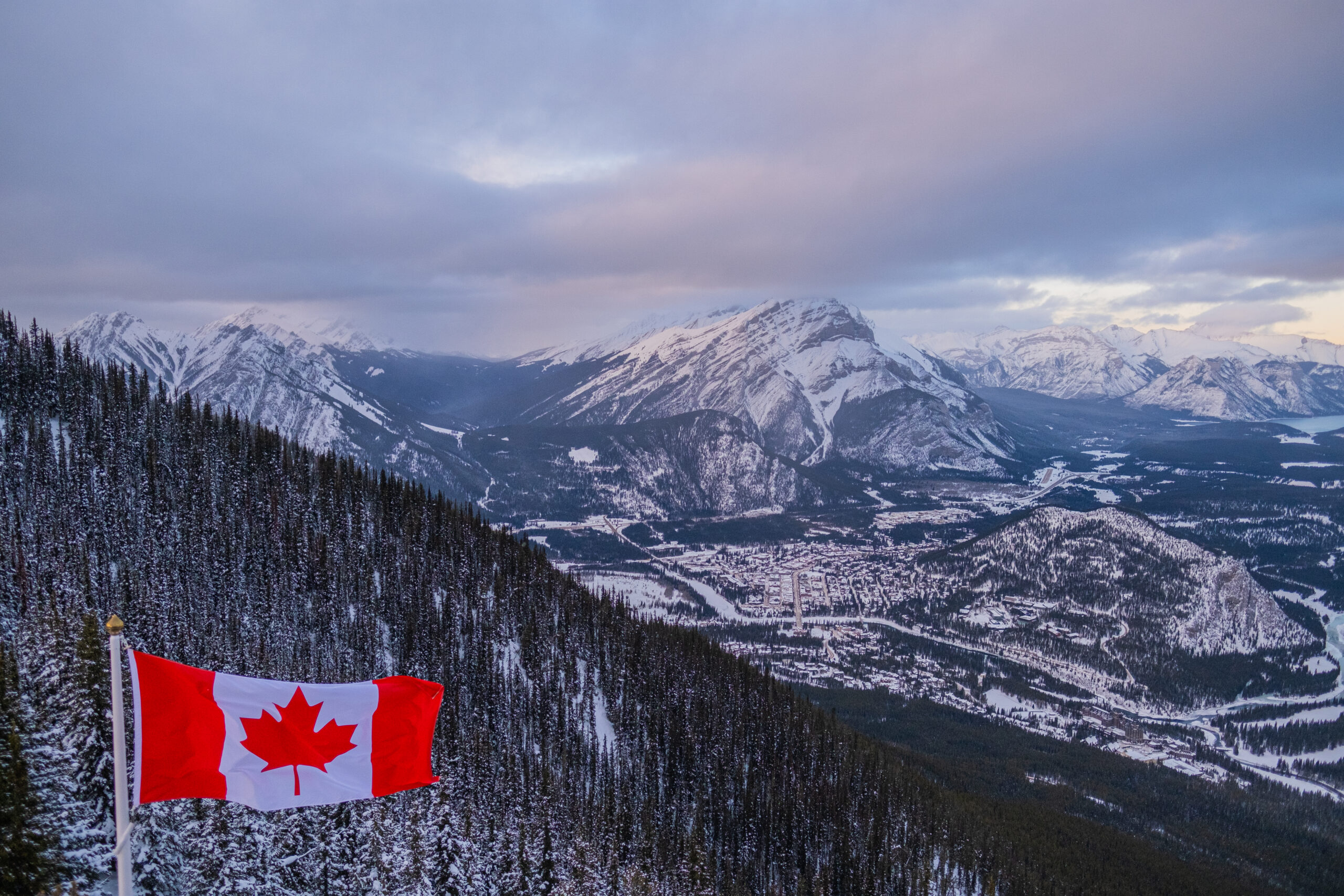 on top of sulphur mountain