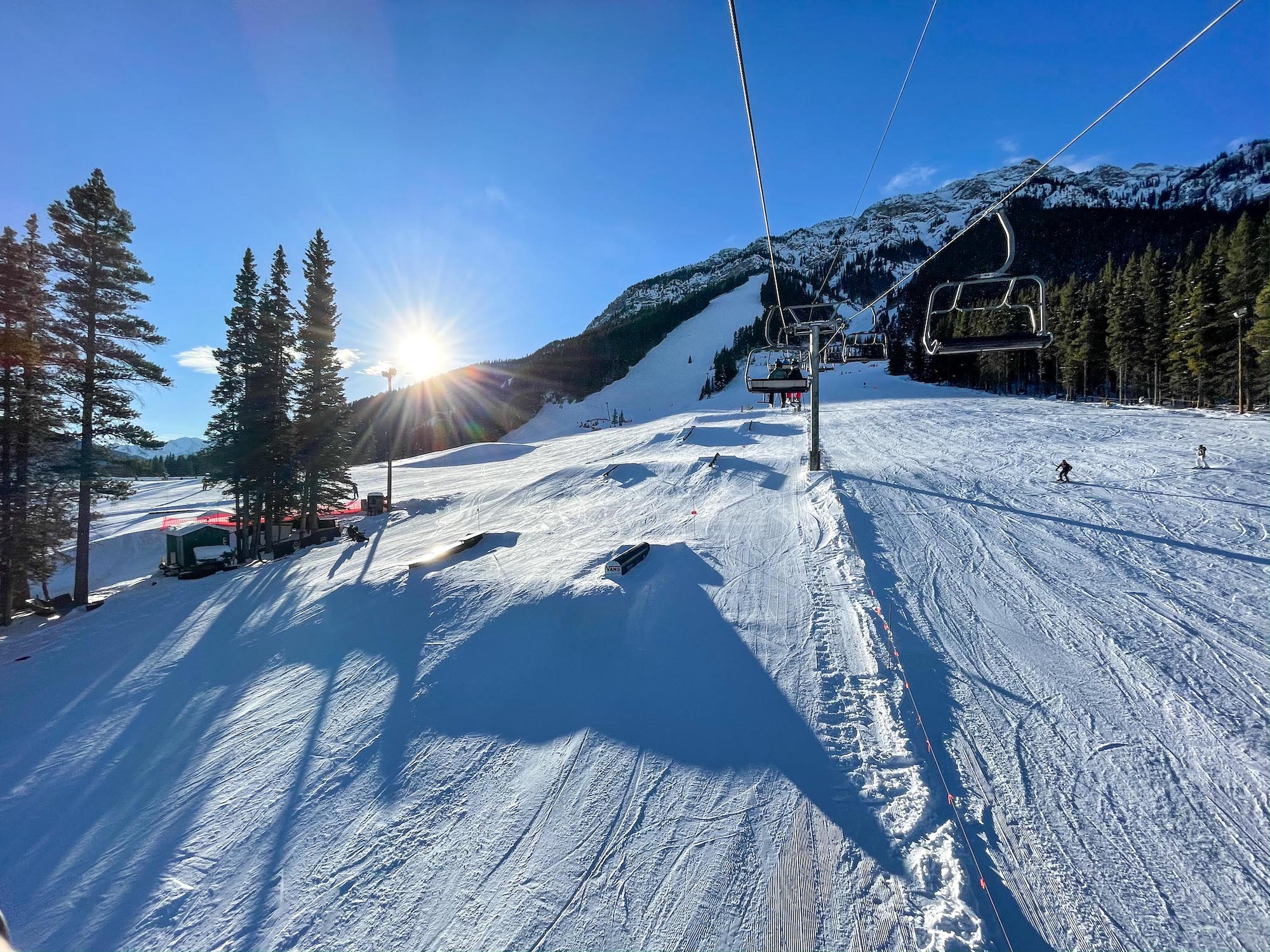 Mt Norquay Cascade Chair Sun Shining