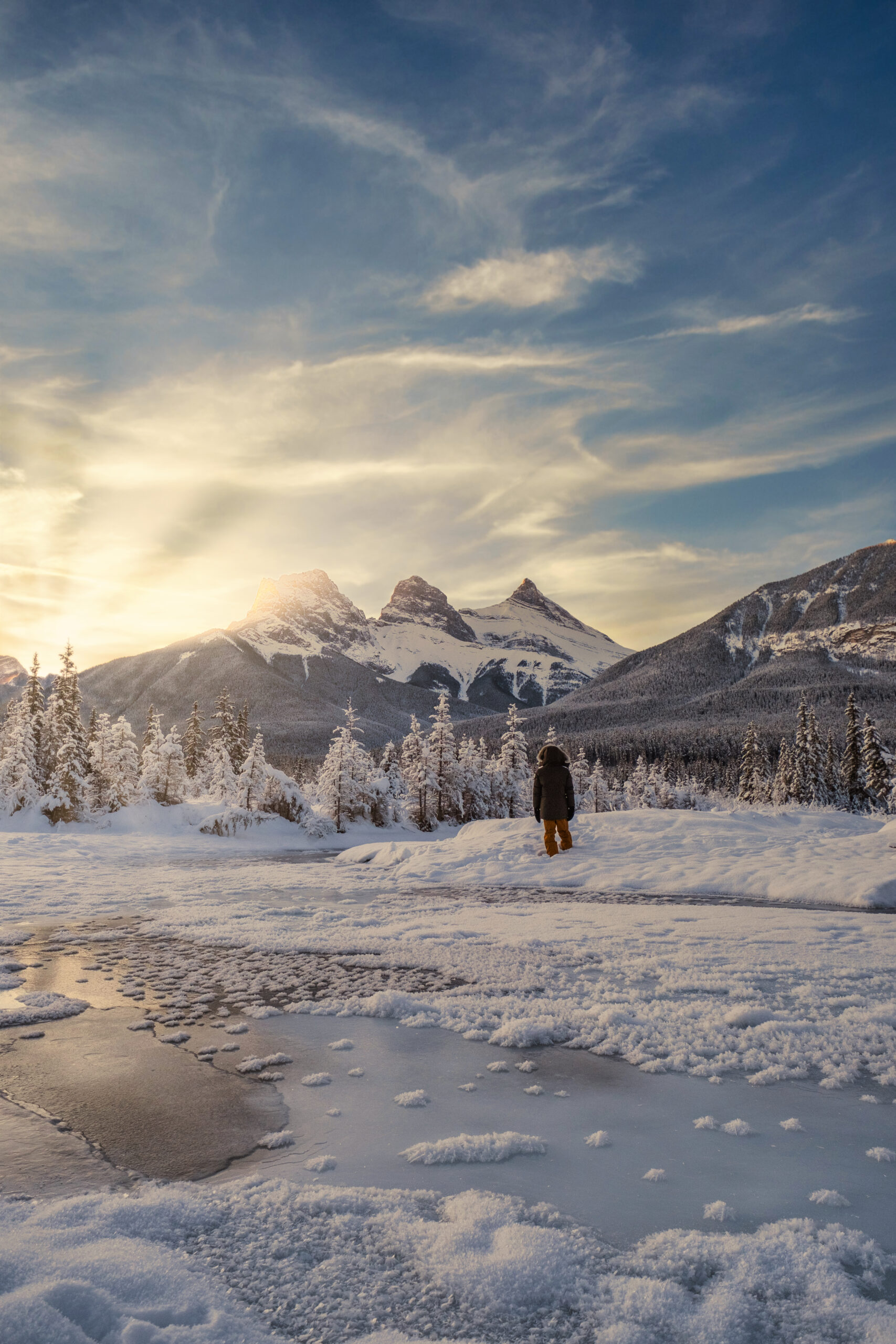 canmore winter - the three sisters