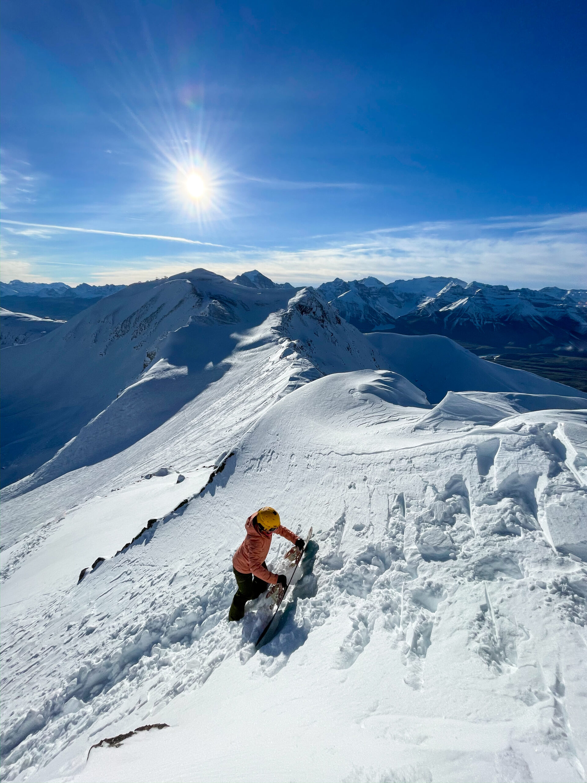 Line Above Brown Shirt First at Lake Louise Ski Resort in Banff National Park