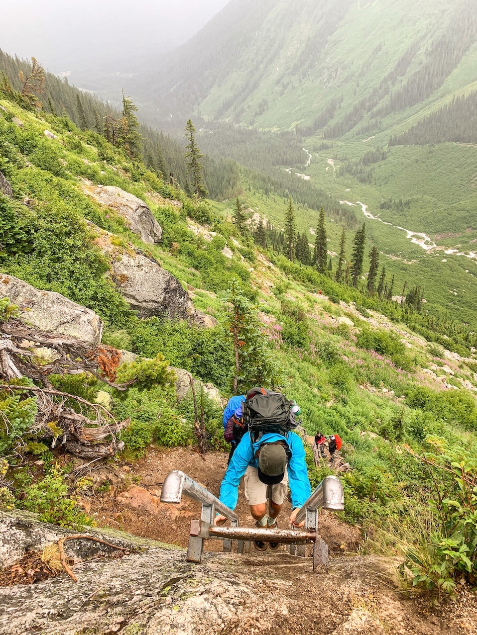 hiking the ladder up