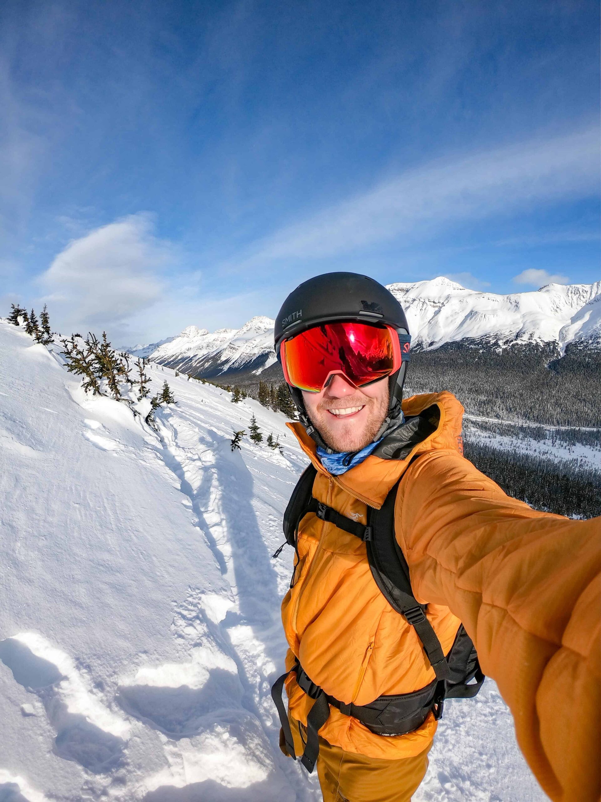 Selfie While Ski Touring On Bow Summit in the Winter