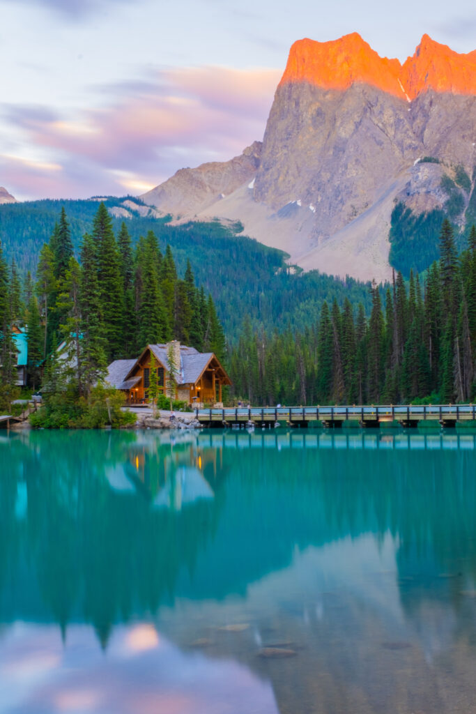 Sunset at Emerald Lake Lodge