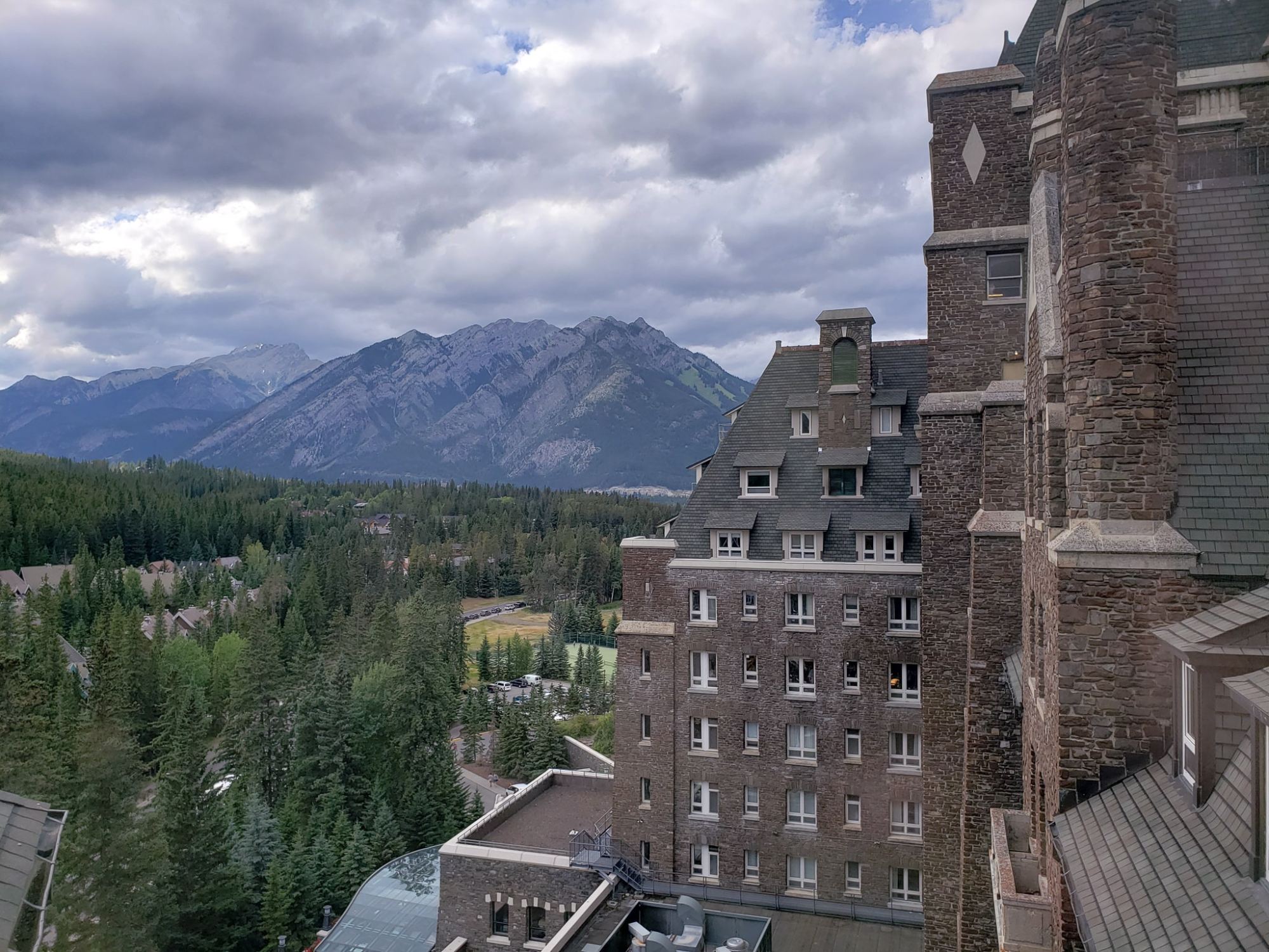 View from a room of the Fairmont Banff Springs