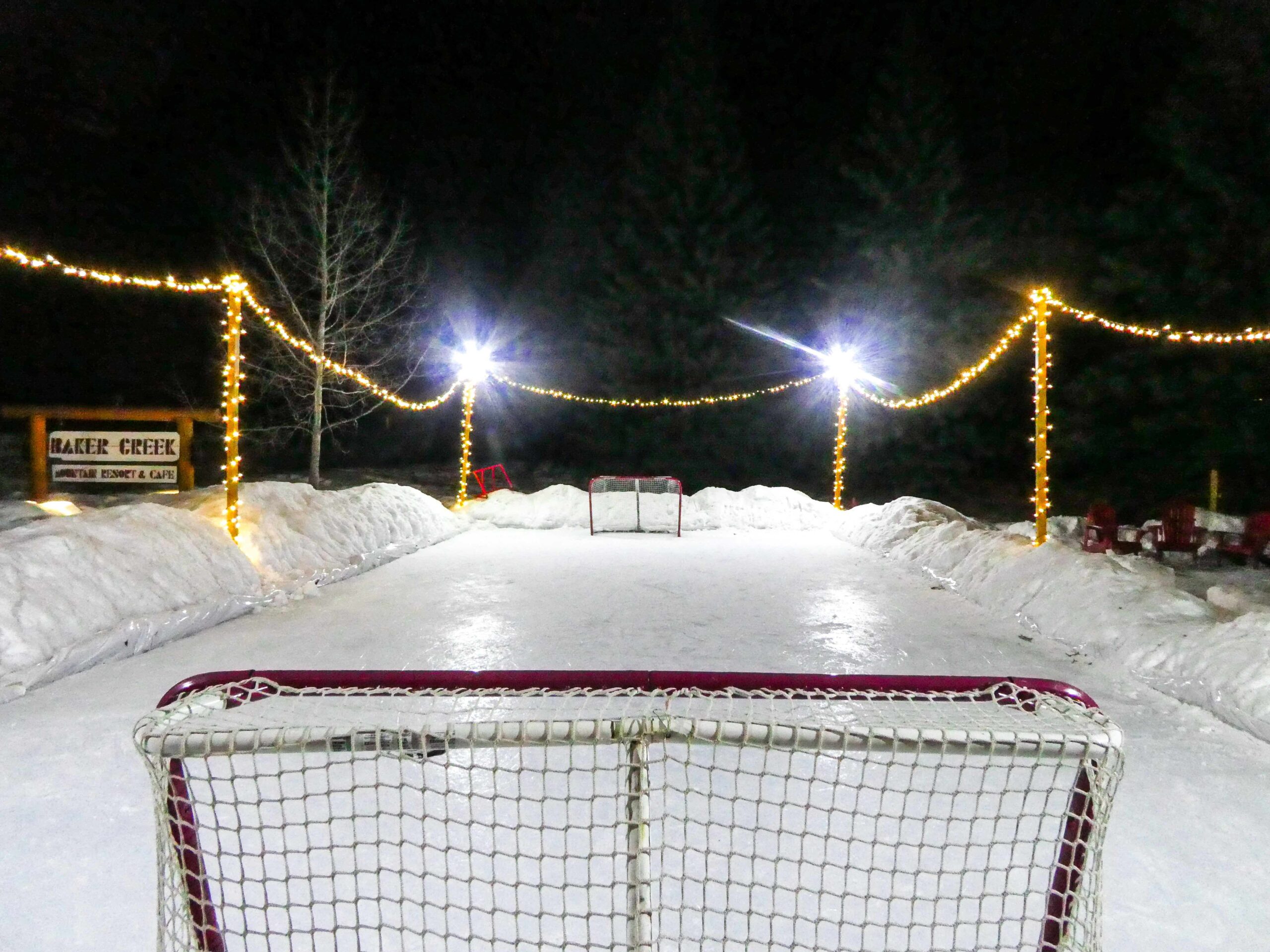 ice skating at baker creek mountain resort