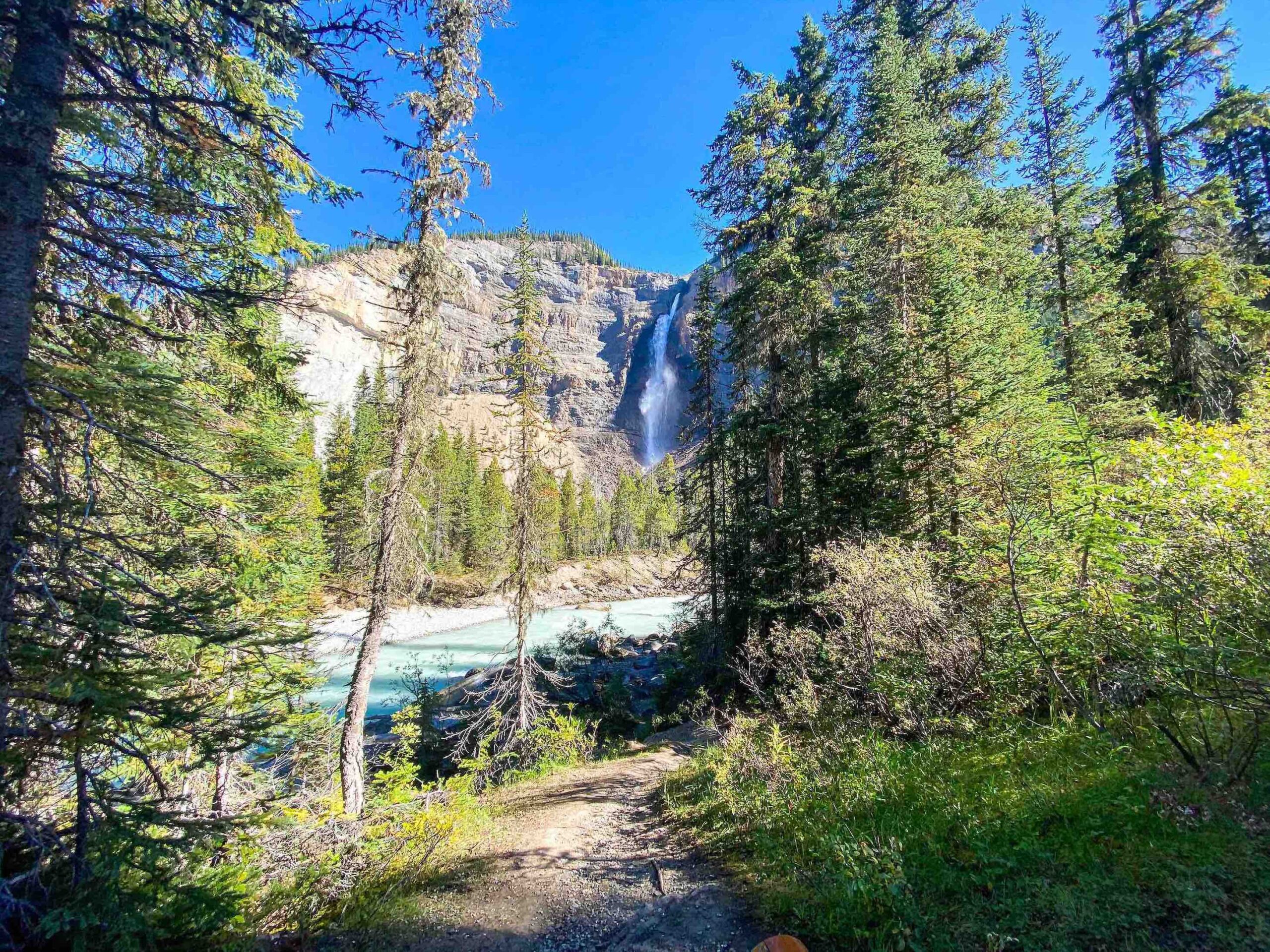 Takakkaw Falls at the beginning of the Iceline Trail