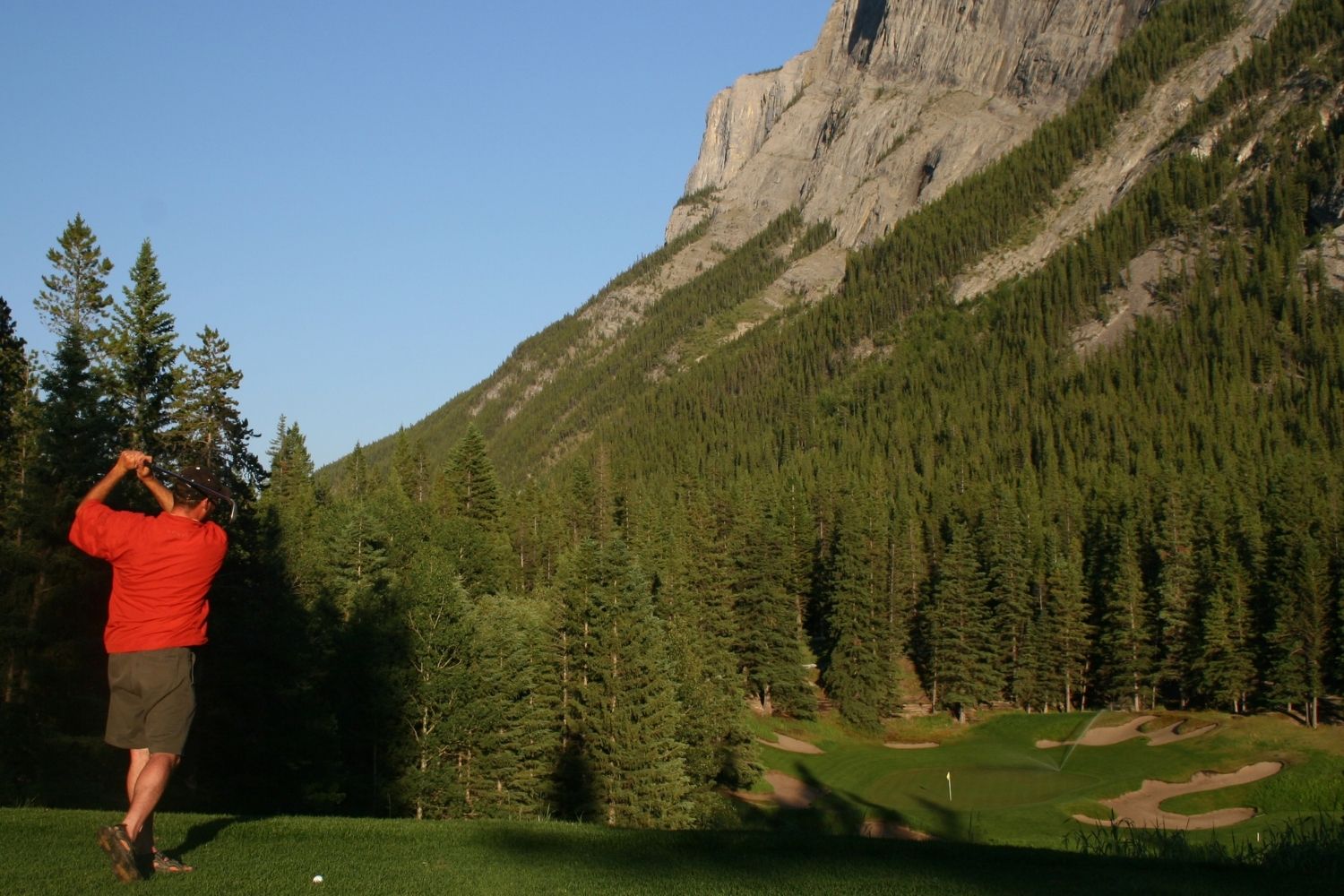 A Golfer In Waterton National Park