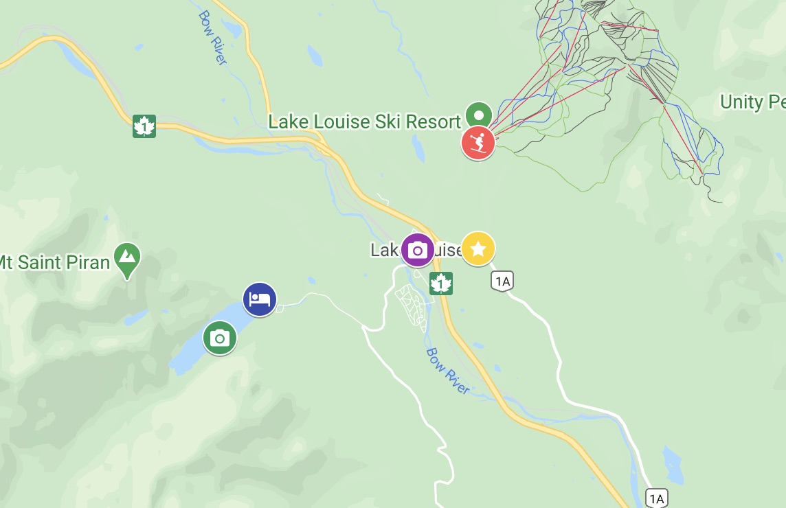 Lake Louise Map