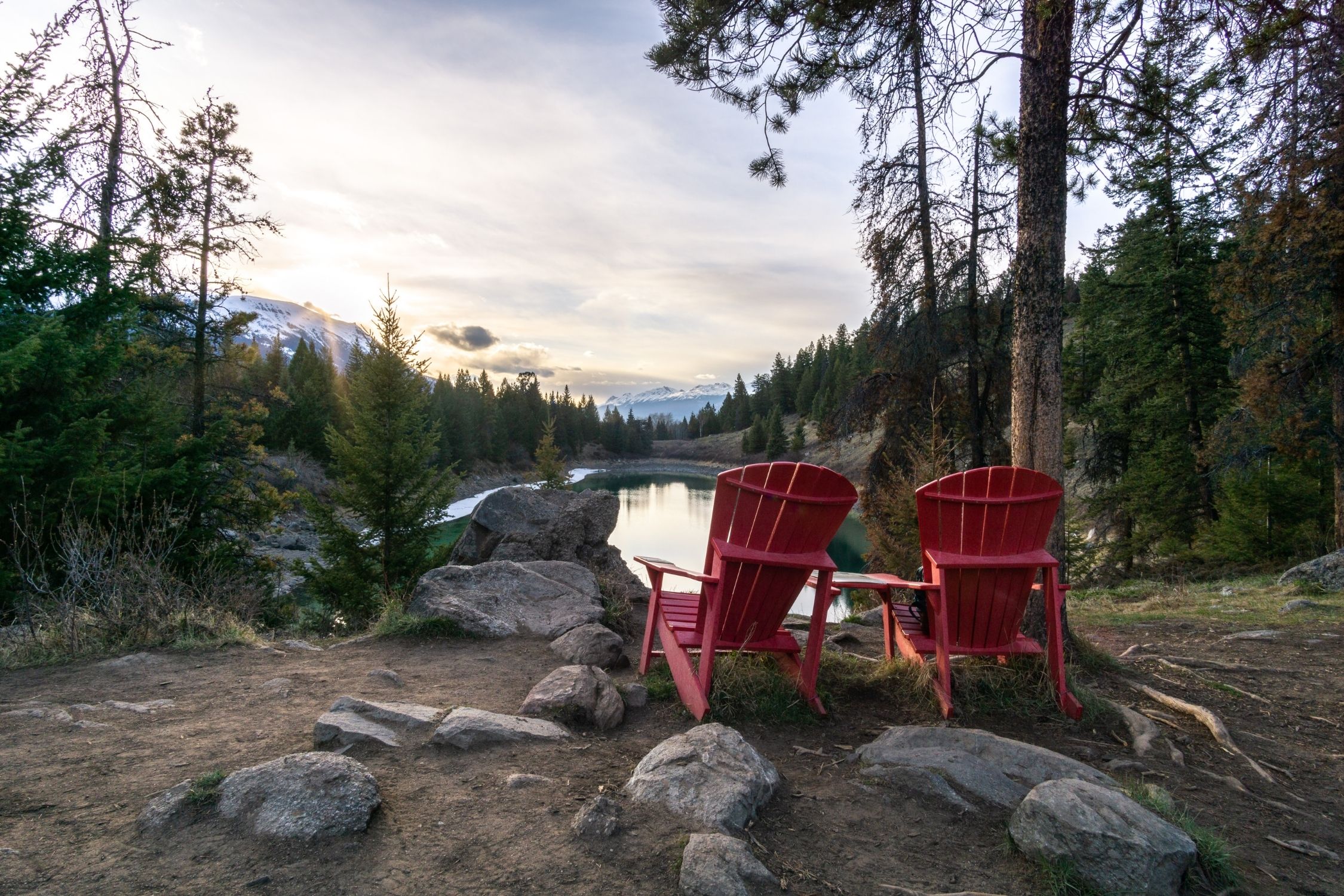 Valley of Five Lakes Red Chairs