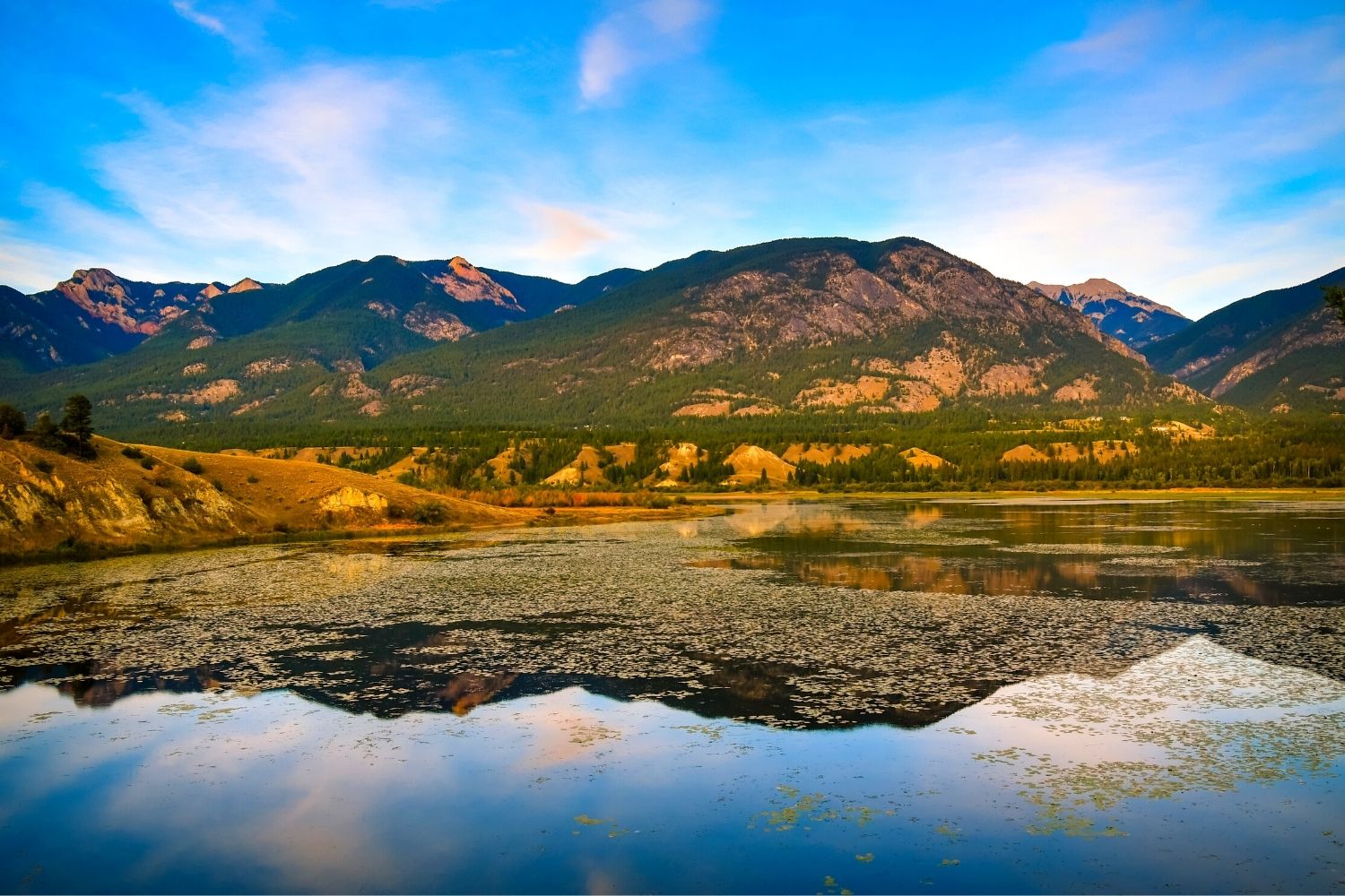 windermere lake near radium hot springs