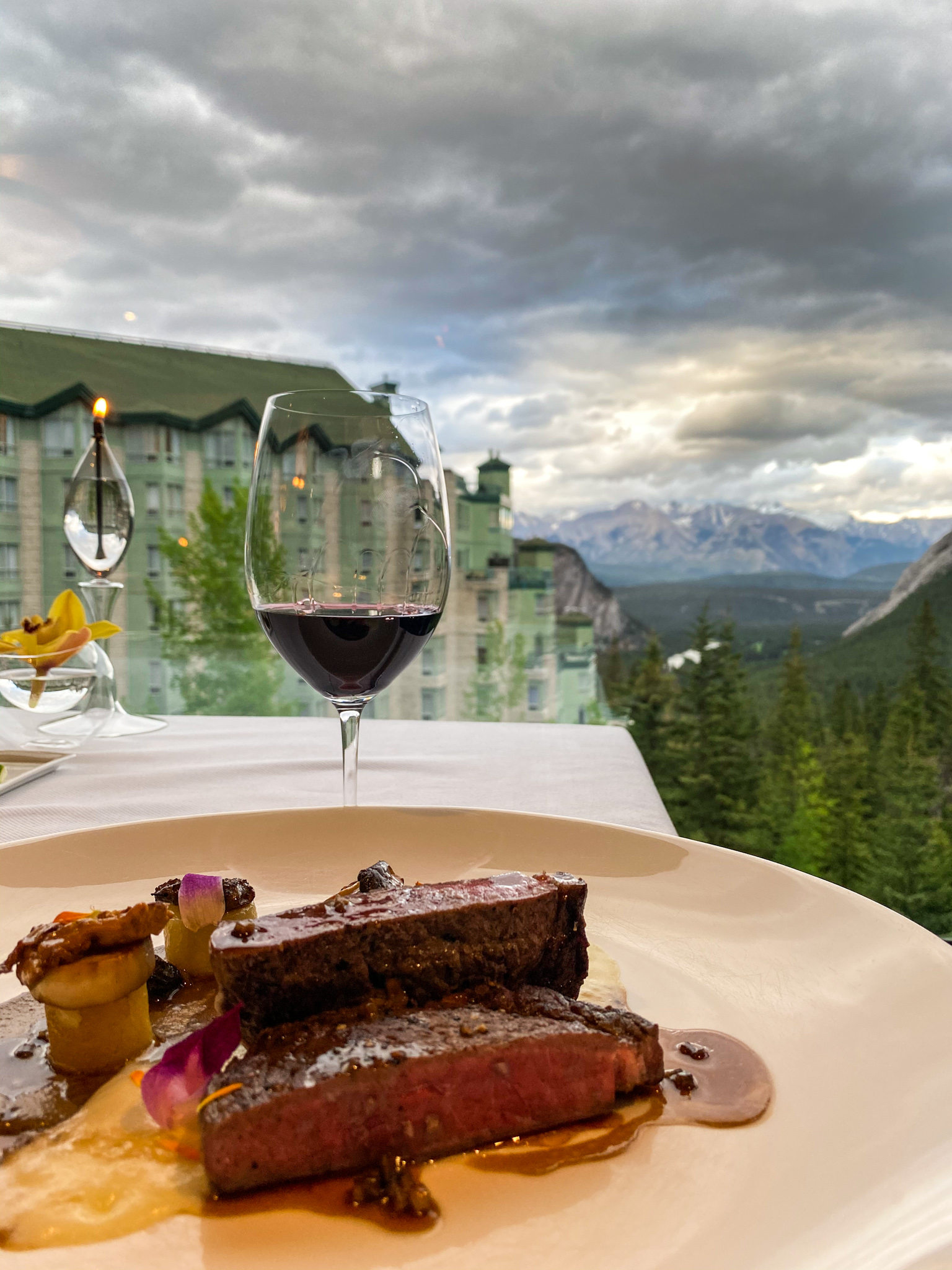 The Alberta Bison Entree and wine pairing from Eden