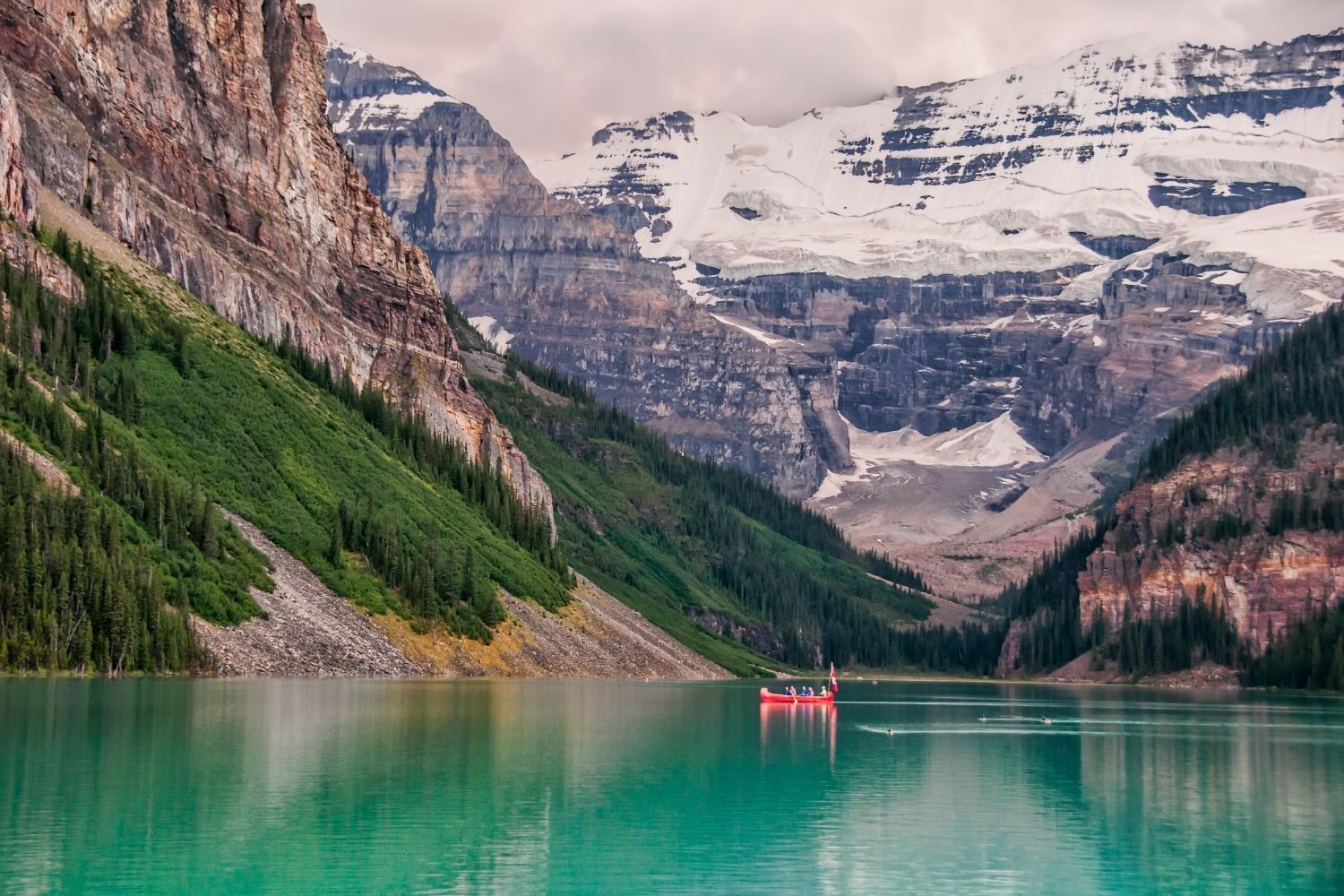 The Expedition Canoe On Lake Louise