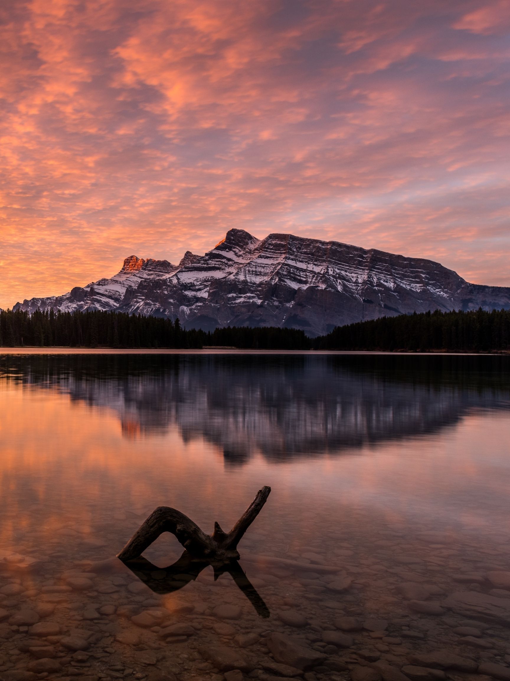 Sunset At Two Jack Lake