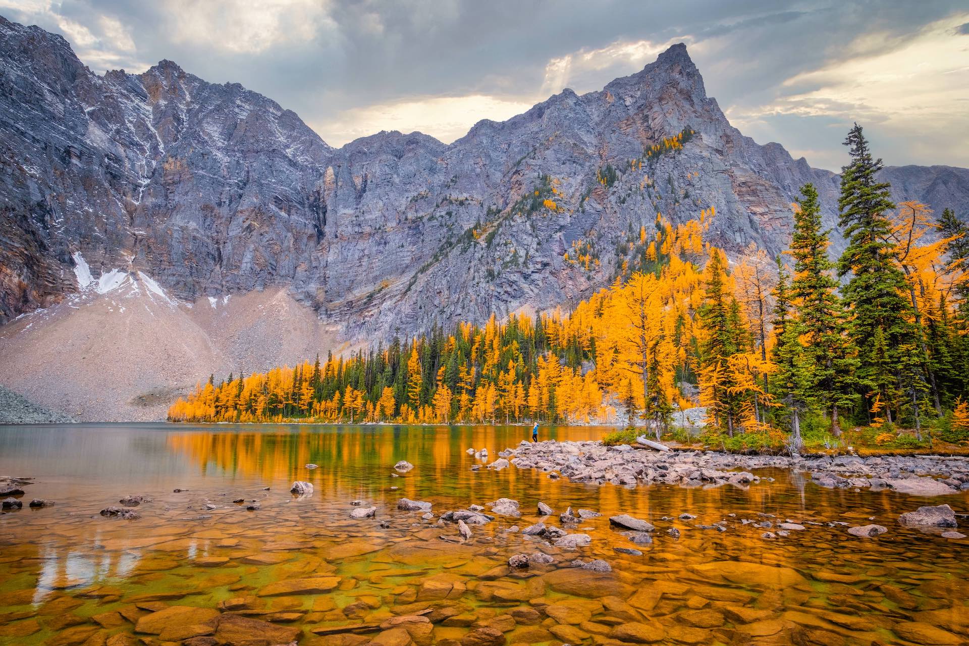 Natasha Stands Along Arnica Lake In September