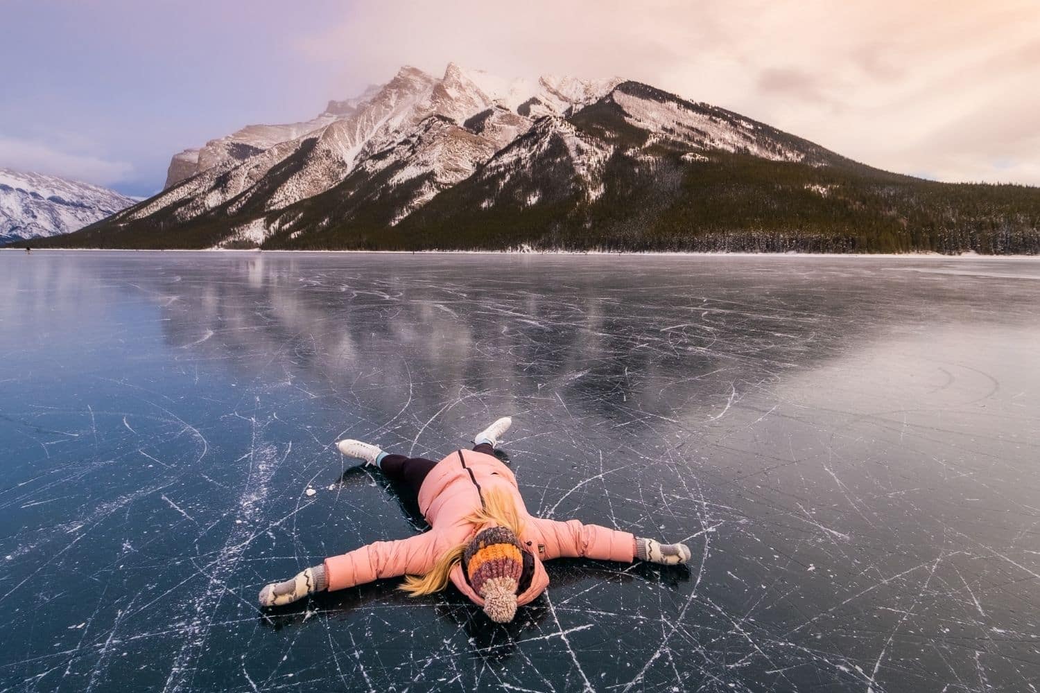 lake minnewanka ice skating