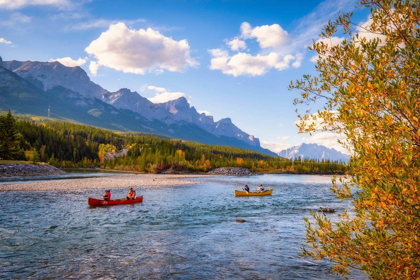 canoers on the bow river