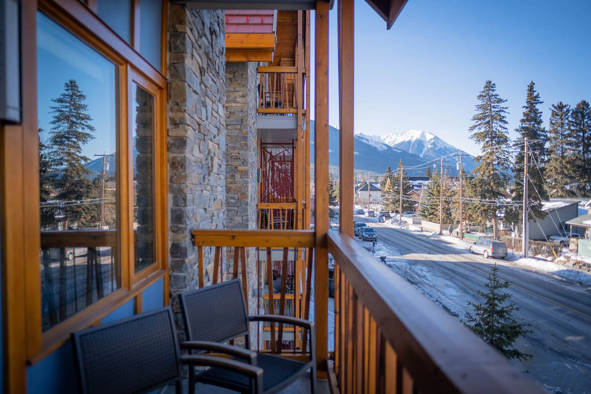 The Moose Hotel in Banff balcony