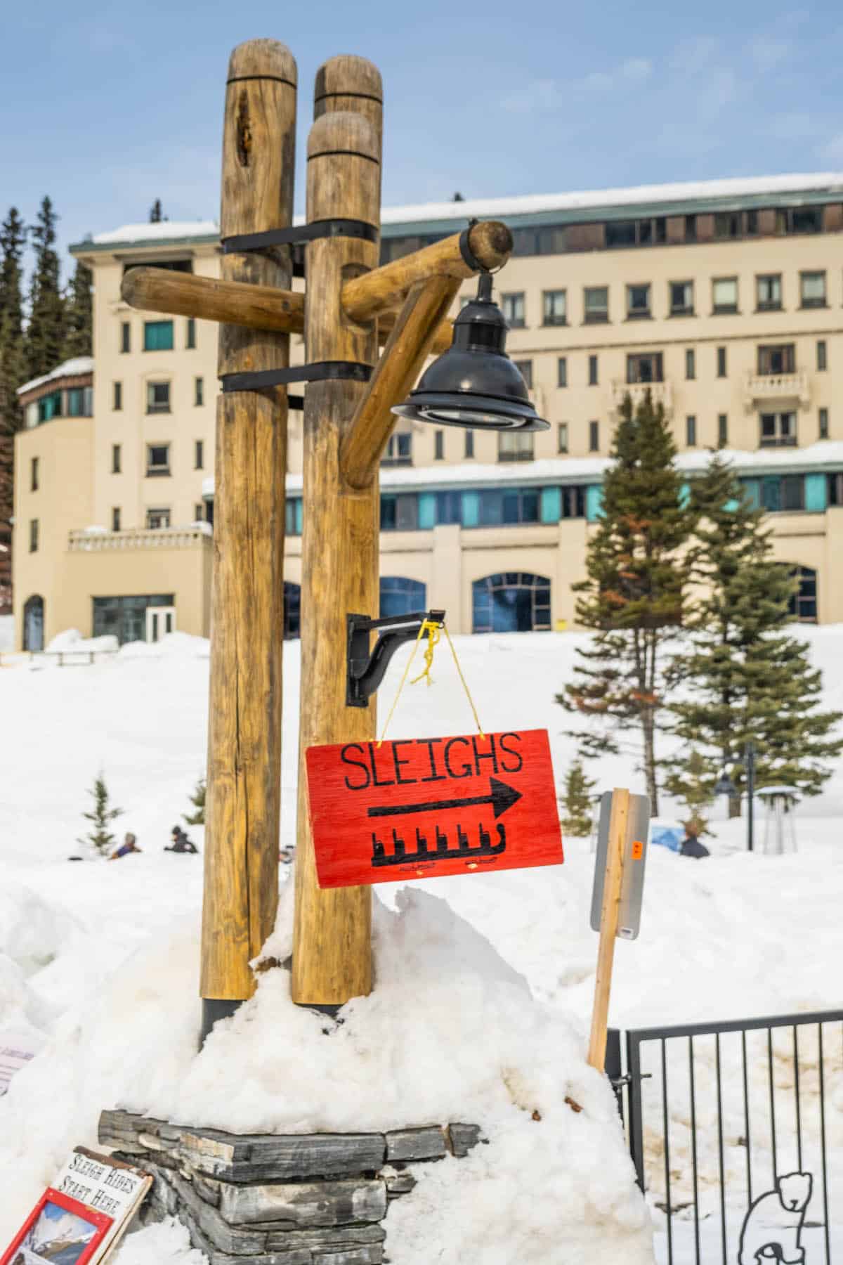 sleigh ride at lake louise