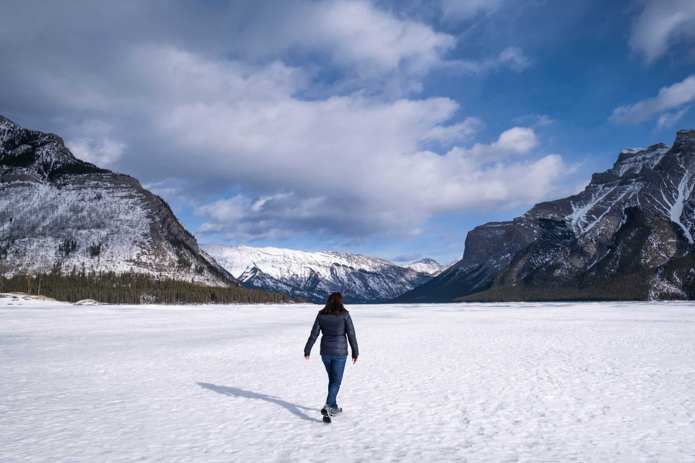 Lake Minnewanka in February