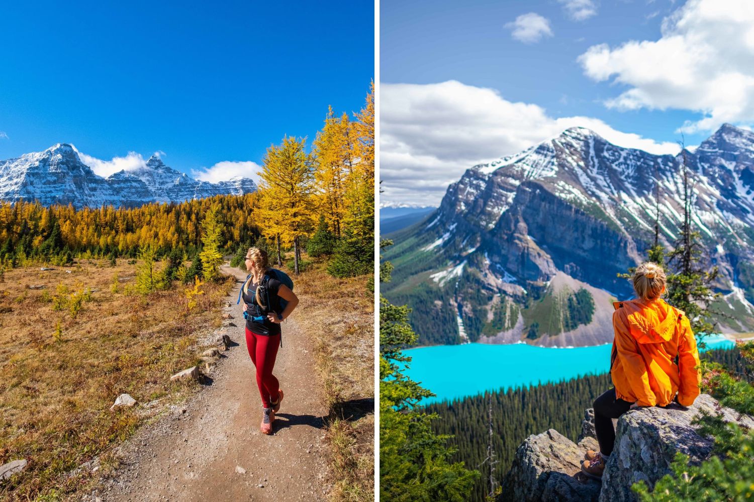 Sentinel Pass Hike (Left) // Little Beehive Hike (Right)