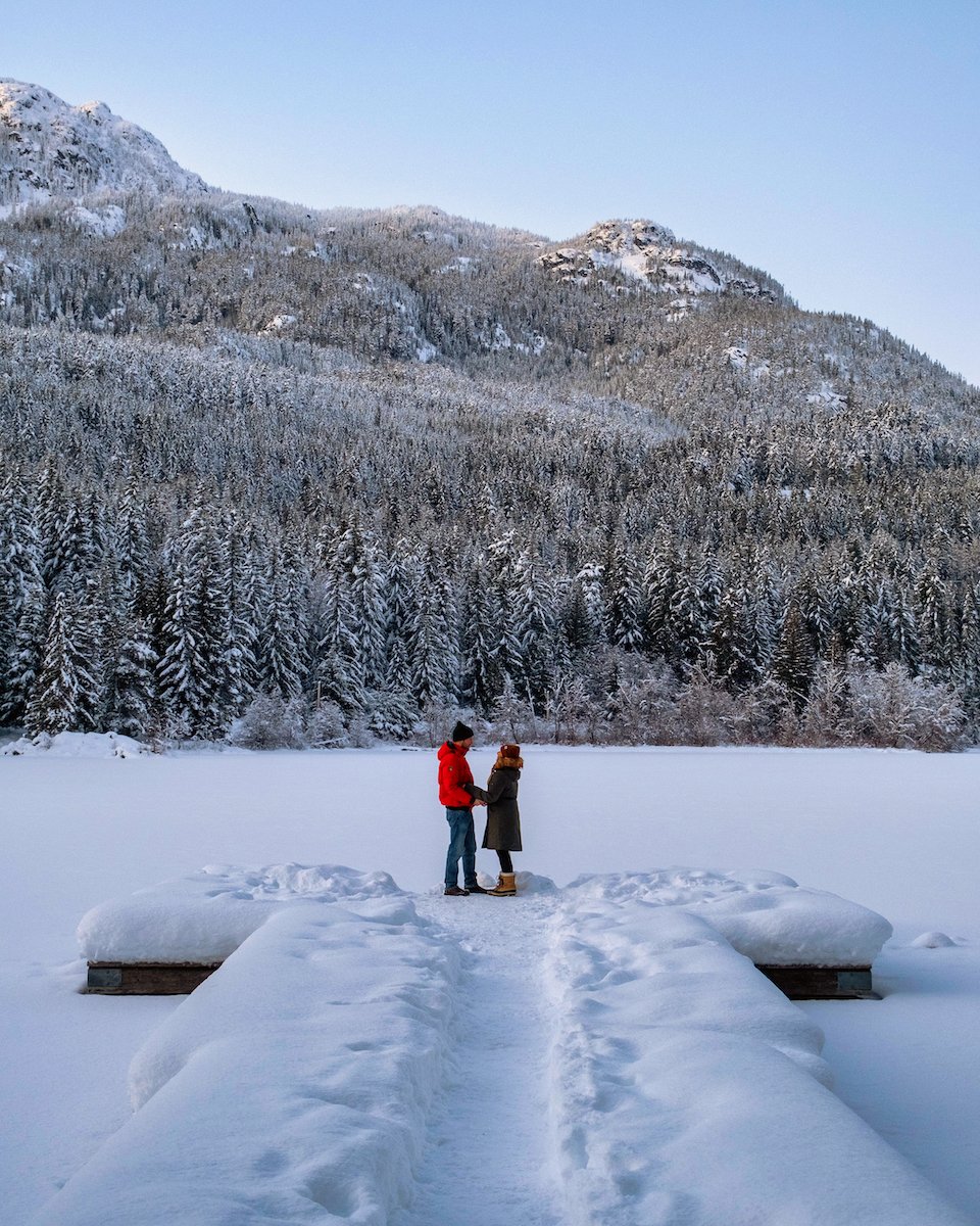 nita lake in the winter