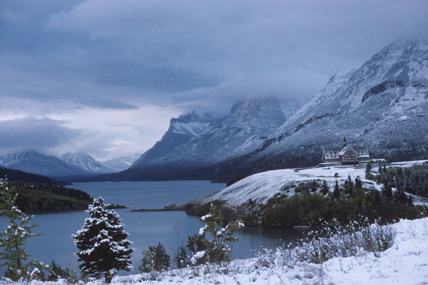 Waterton National Park After A Fresh Snowfall