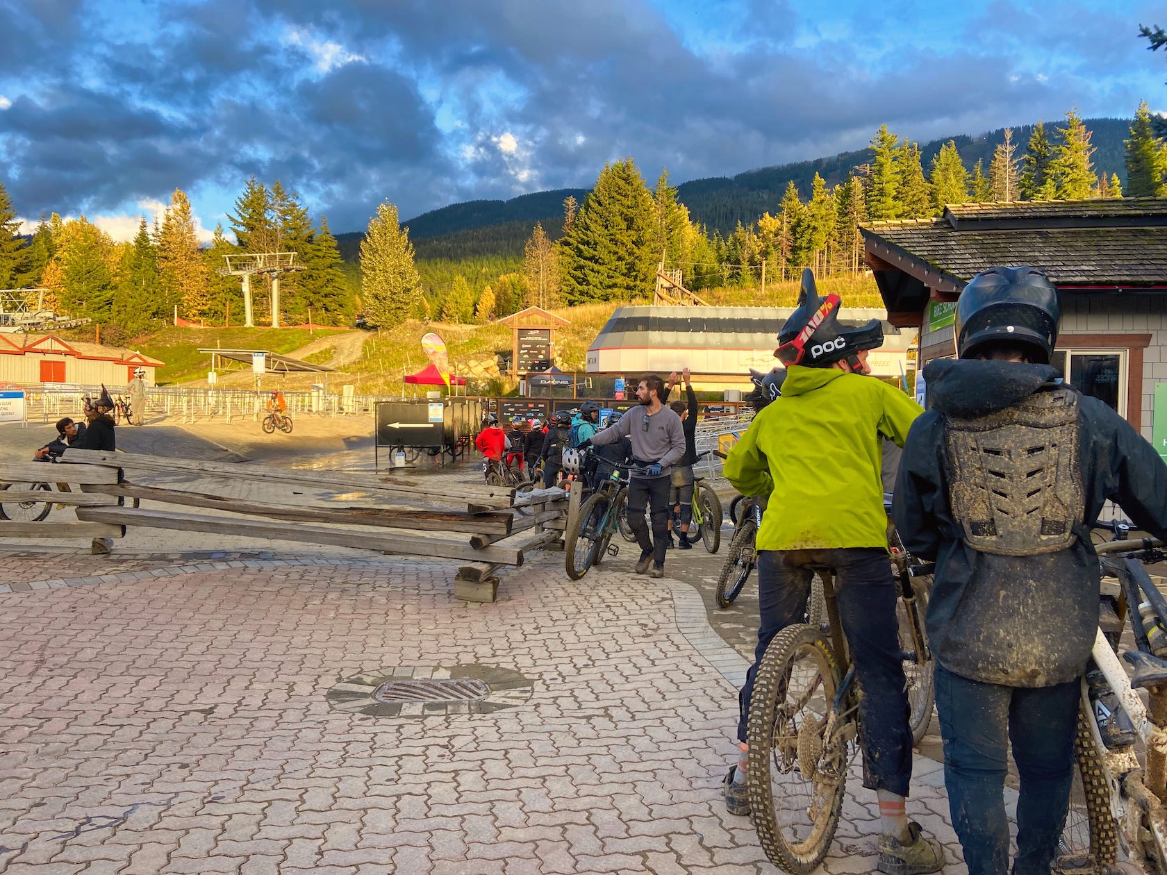 Waiting in line at The Whistler Bike Park