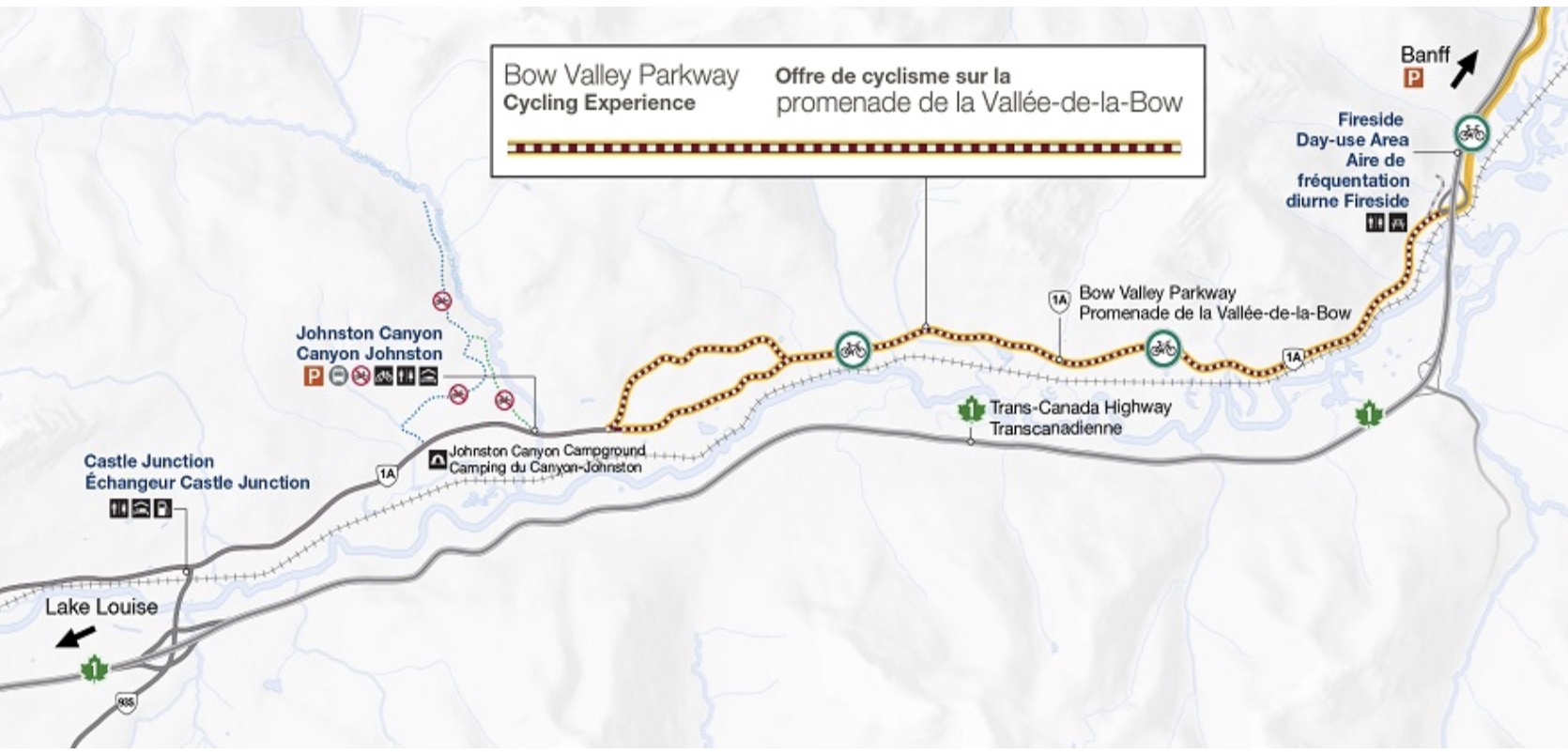 bow valley parkway closure map