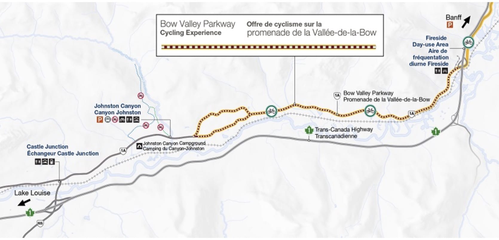 bow valley parkway closure map