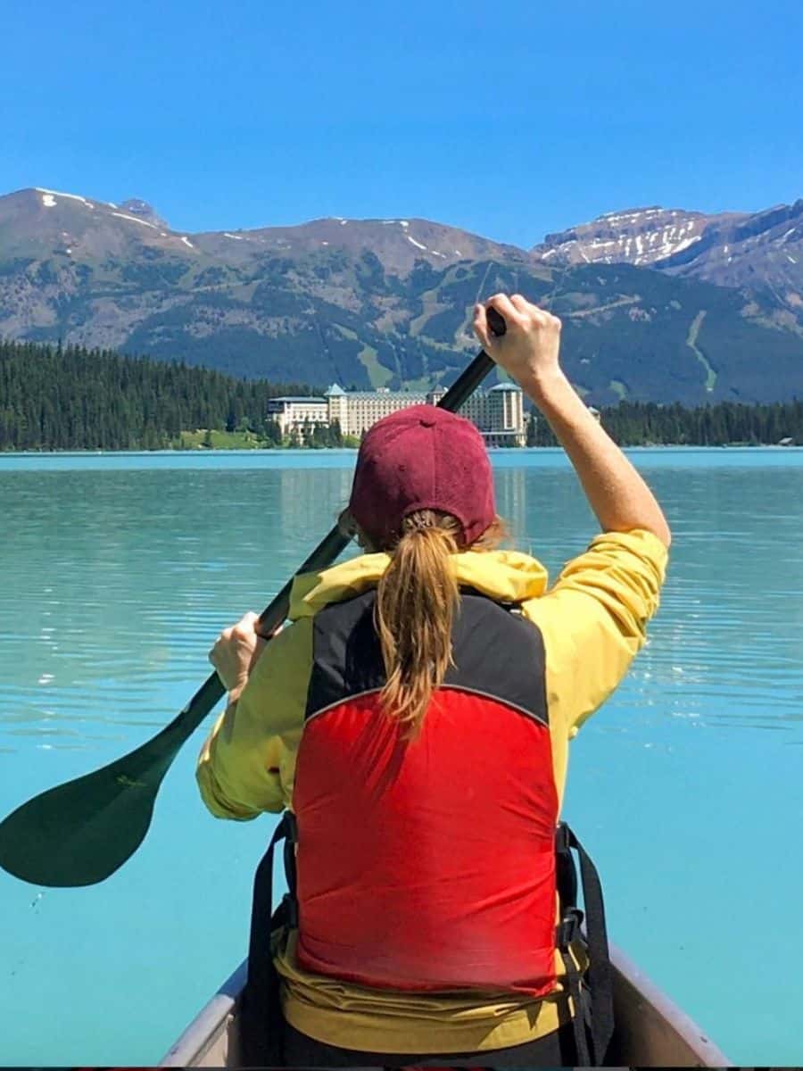 kayaking on lake louise