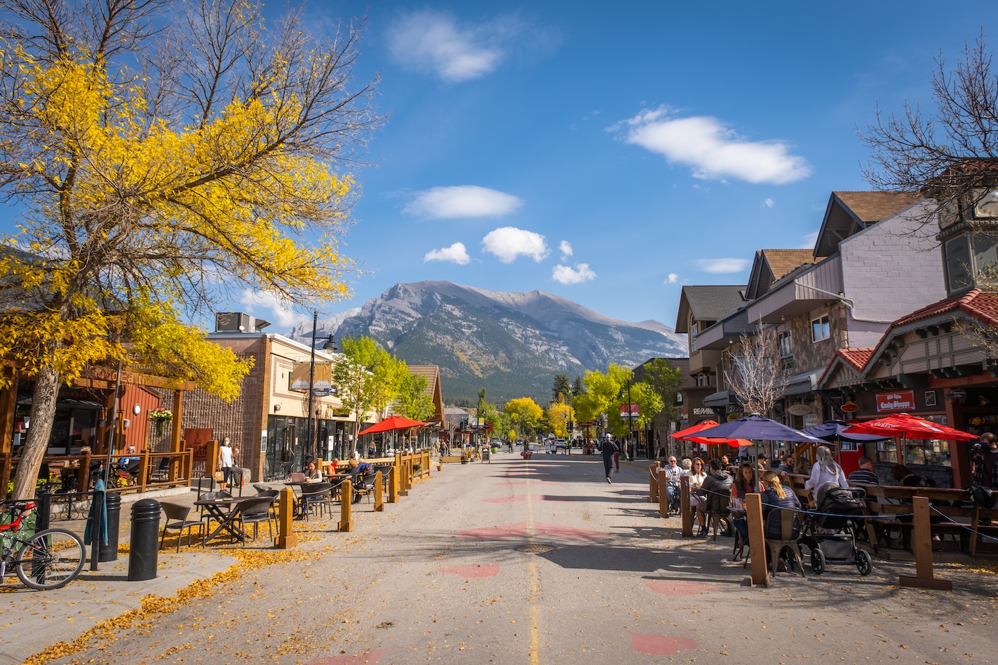 Downtown Canmore In The Fall