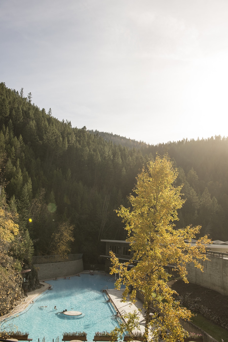 radium hot springs in fall