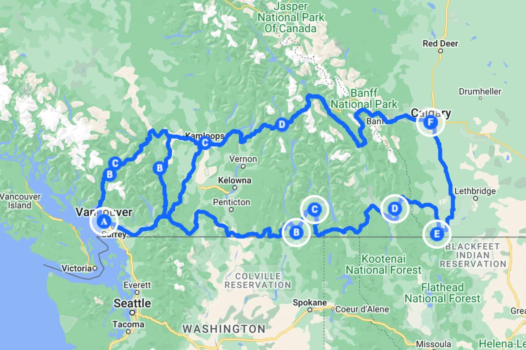 25 BEST Stops On A Calgary to Vancouver Drive