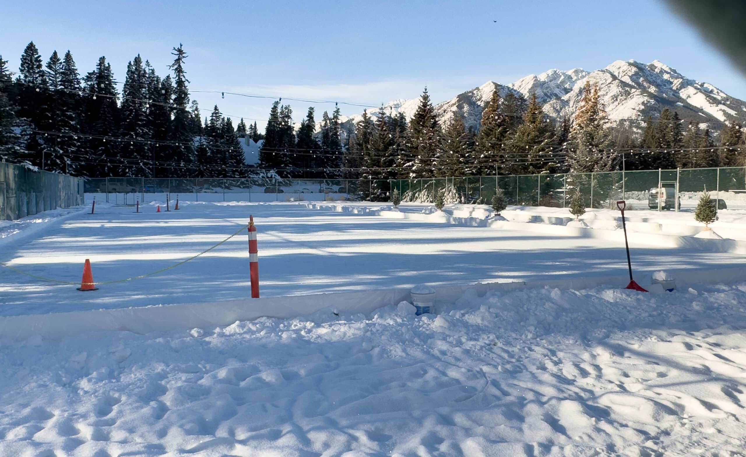 ice skating at the banff springs hotel