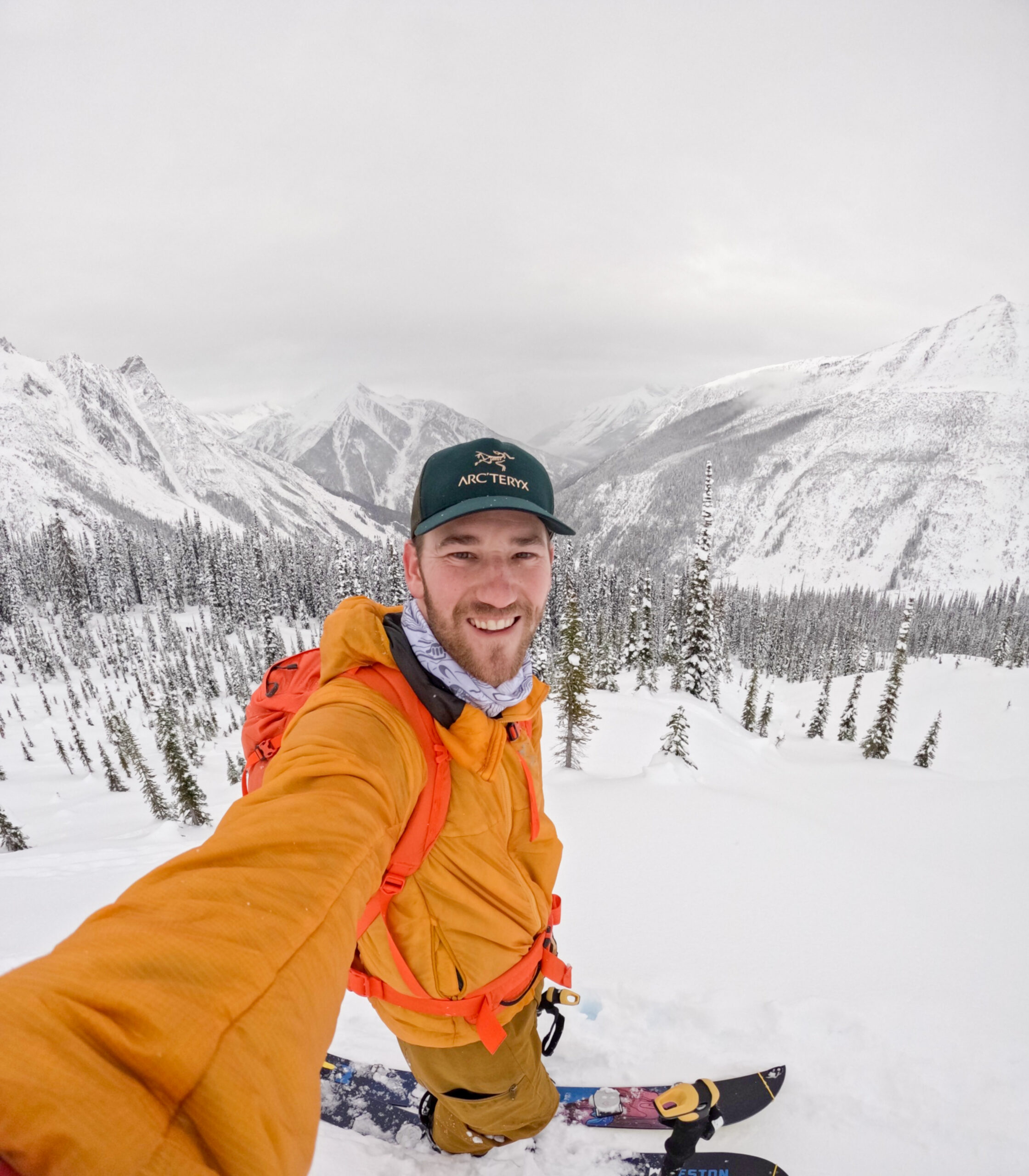 Cameron ski touring in Rogers Pass