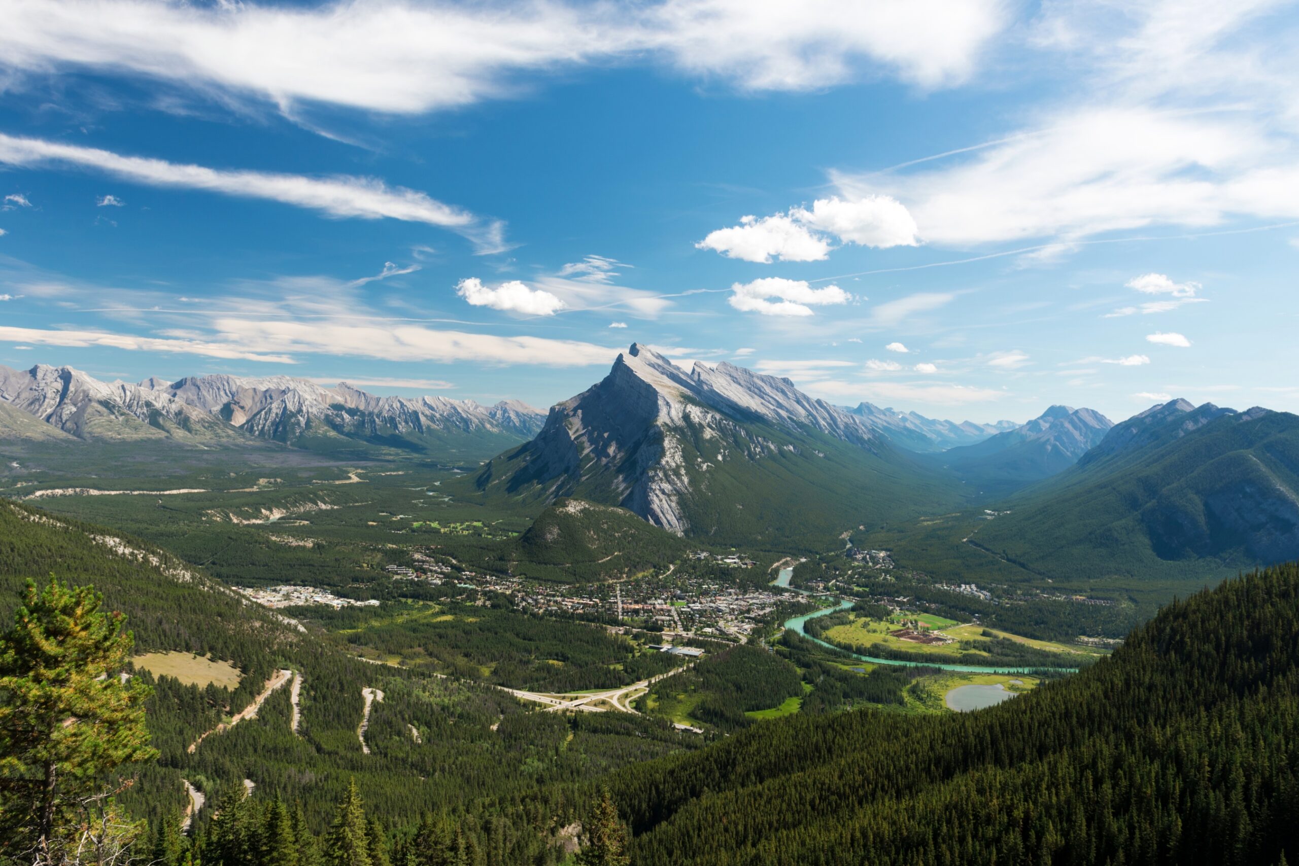 Outlook of The Bow Valley In Banff National Park